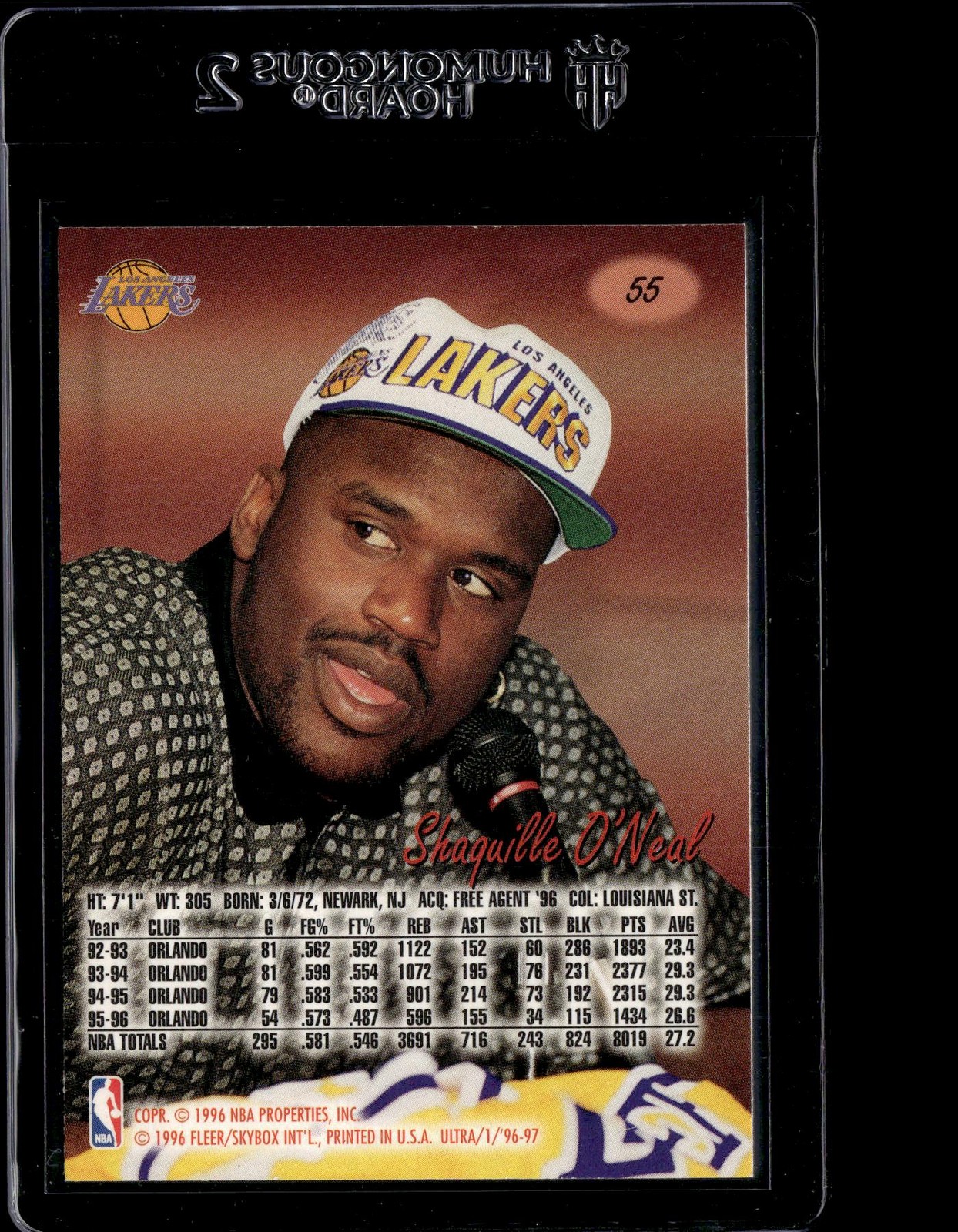 1996-97 Ultra #55 Shaquille O’Neal