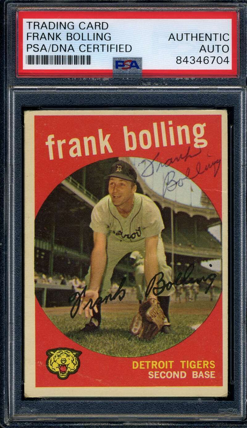 Frank Bolling PSA DNA Coa Signed 1959 Topps Autograph