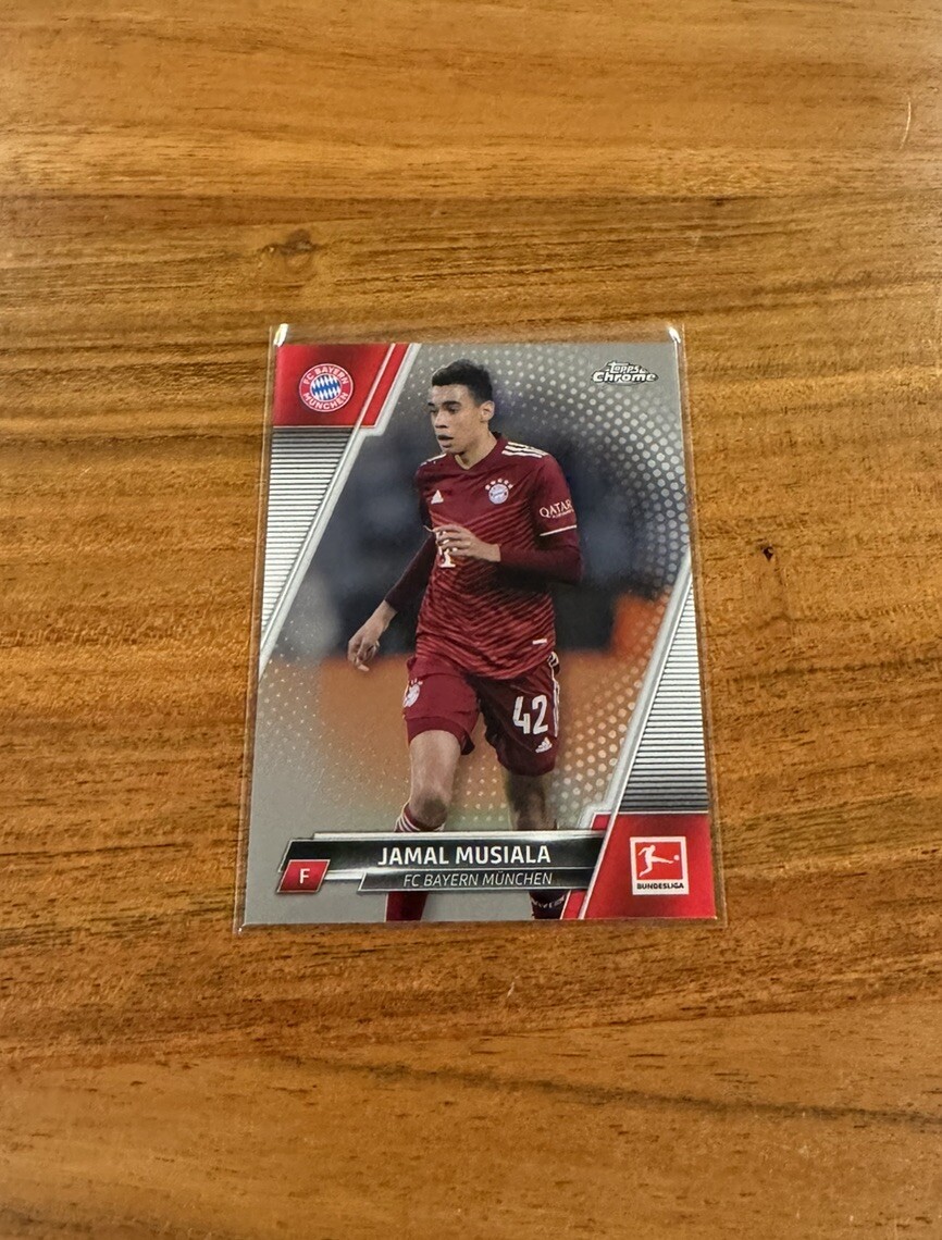 Jamal Musiala 2021-22 Topps Chrome Bundesliga Bayern Munich Germany NRMT+