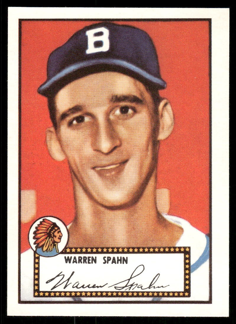 1983 Topps 1952 Reprints Series Warren Spahn #33 Boston Braves