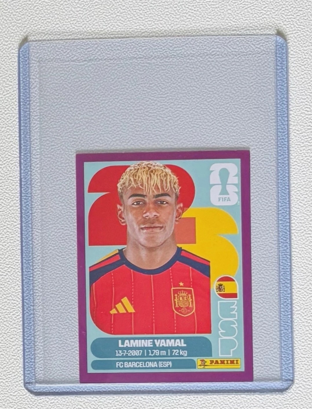 Purple Border Panini 2026 World Cup sticker Lamine Yamal #ESP 15 *Rare Parallel*
