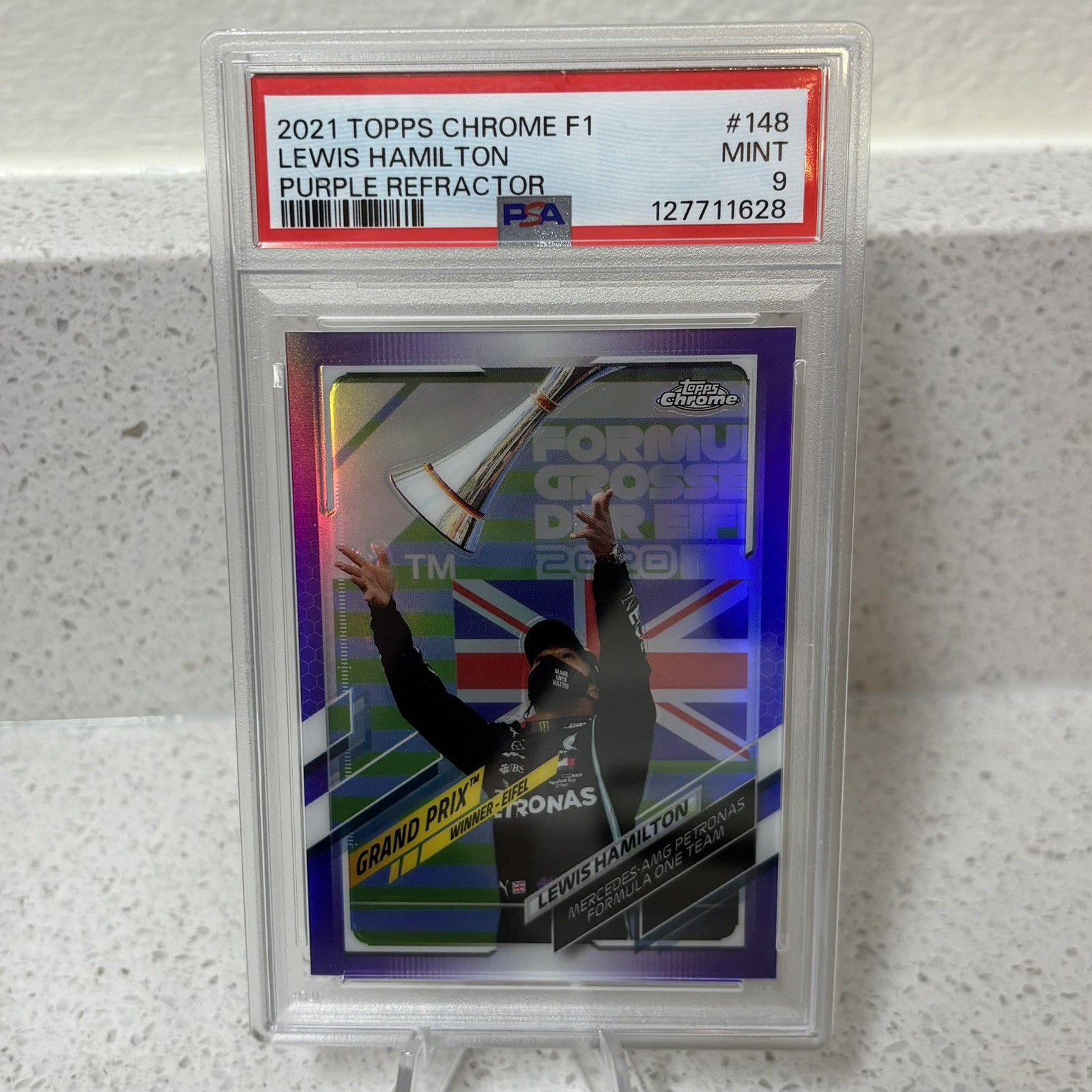 2021 Topps Chrome F1 Lewis Hamilton #148 Purple Refractor /399 PSA 9 Mint