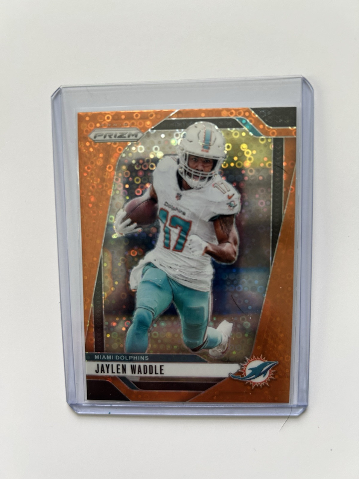 2024 Panini Prizm Jaylen Waddle Orange Disco Prizm Parallel Card 🏈 #178
