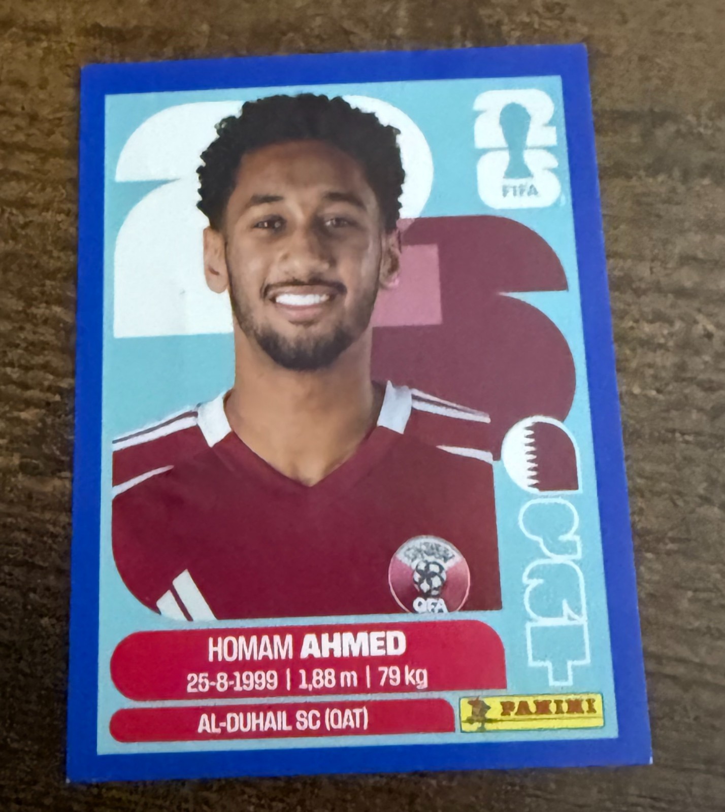 2026 Panini FIFA World Cup Sticker – BLUE QAT5 QAT #5 QATAR Homan Ahmed