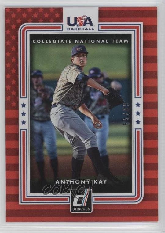 2016 Panini Donruss USA Collegiate National Team Red 55/99 Anthony Kay 1g2