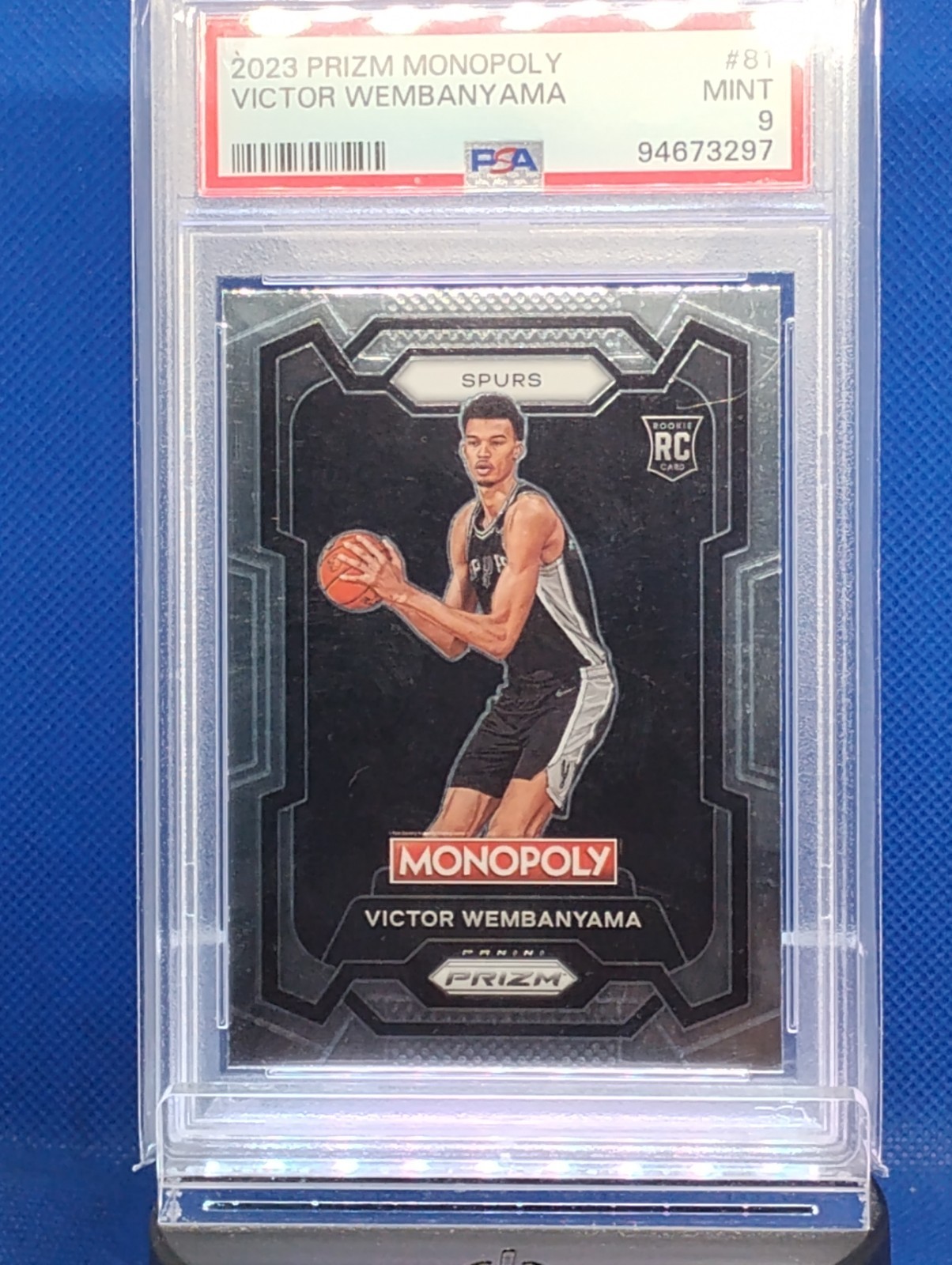2023-24 Panini Prizm Monopoly Victor Wembanyama #81 (RC) PSA 9 Spurs Mint