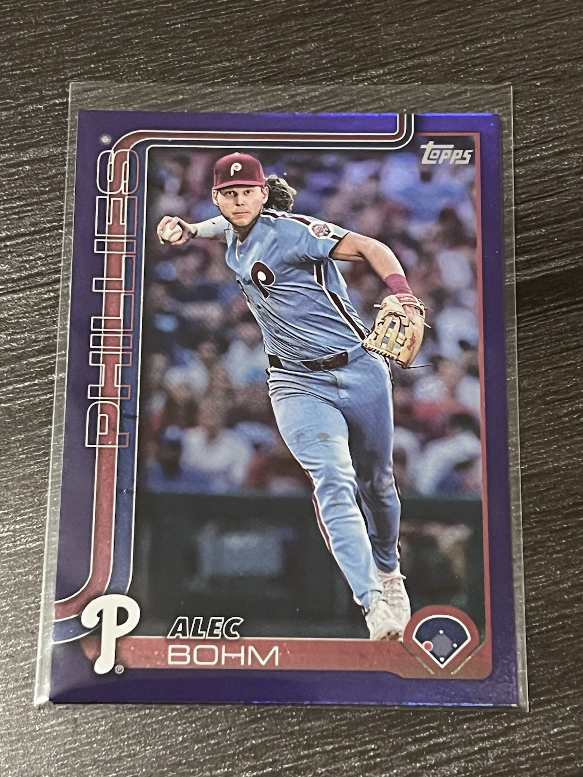 2025 Topps Series 1 Alec Bohm /250 Purple Philadelphia Phillies