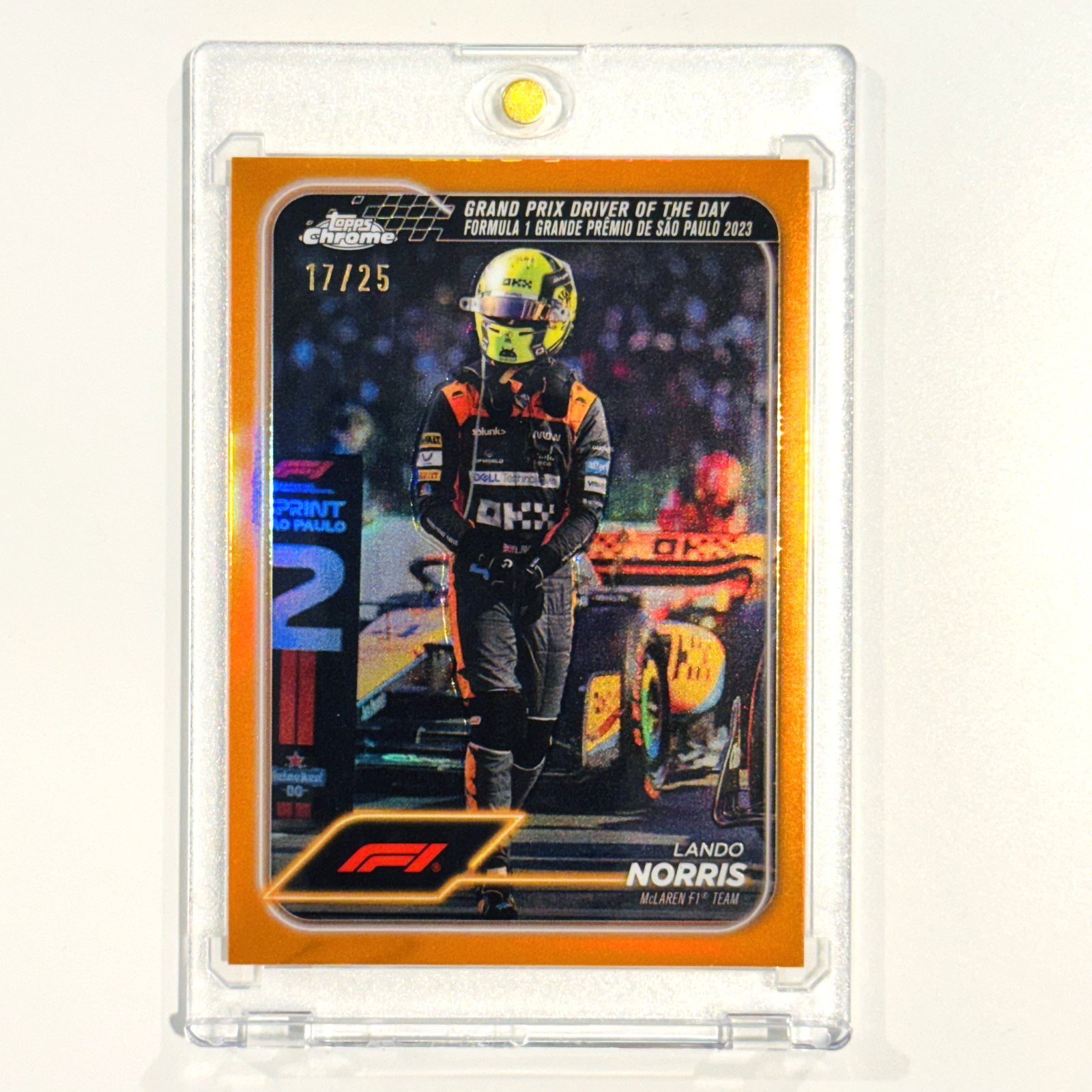 2024 Topps Chrome Formula 1 F1 #178 Lando Norris Orange Refractor /25