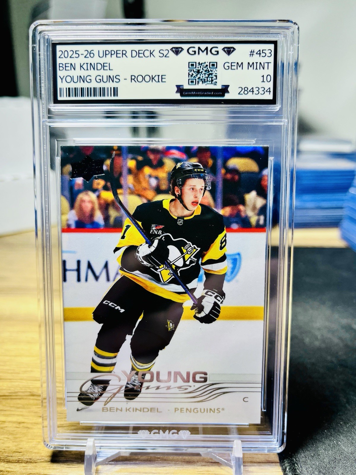 2025-26 Upper Deck S2 Ben Kindel Young Guns Rookie GMG Graded 10 Gem Mint #453