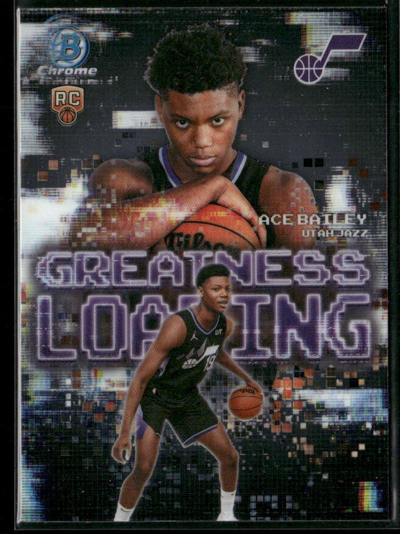 2025-26 Bowman Chrome Ace Bailey #GL-5 Greatness Loading RC Insert Jazz BB1406