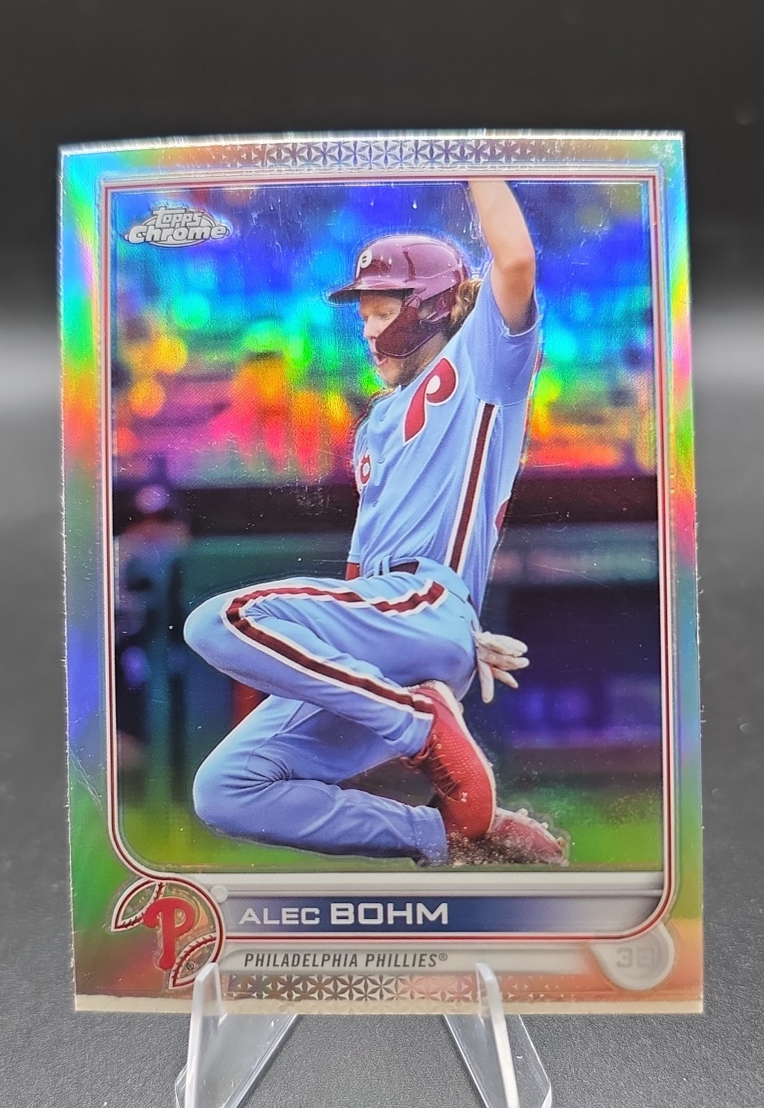 2022 Topps Chrome – Alec Bohm #89 Refractor Philadelphia Phillies Baseball Card