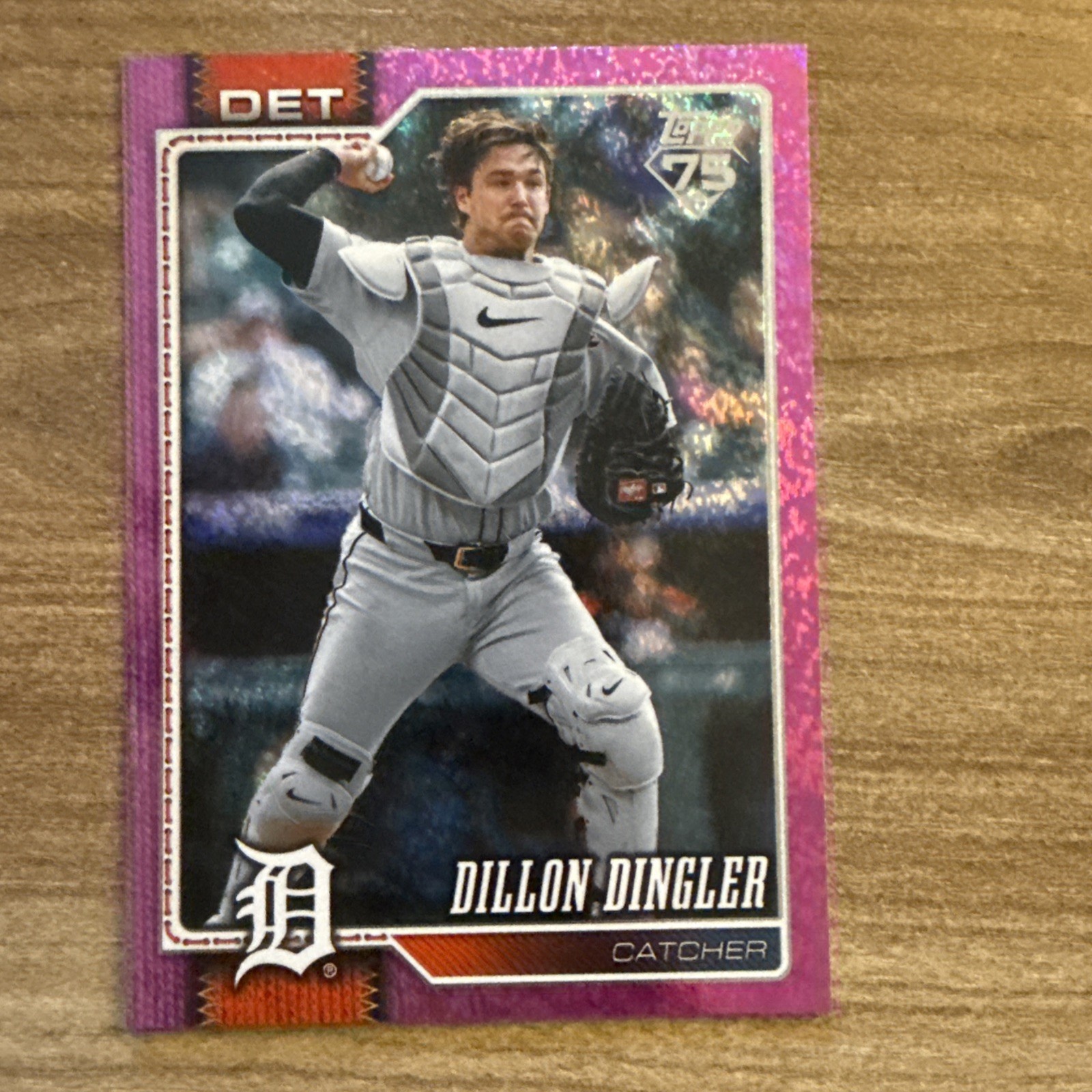 2026 Topps Series 2 Dillon Dingler #351 Pink Holo Foil – Detroit Tigers