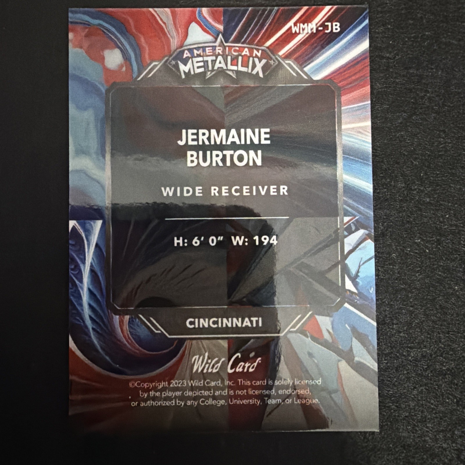 American Metallix Jermaine Burton RC 6/12 RED WHITE BLUE