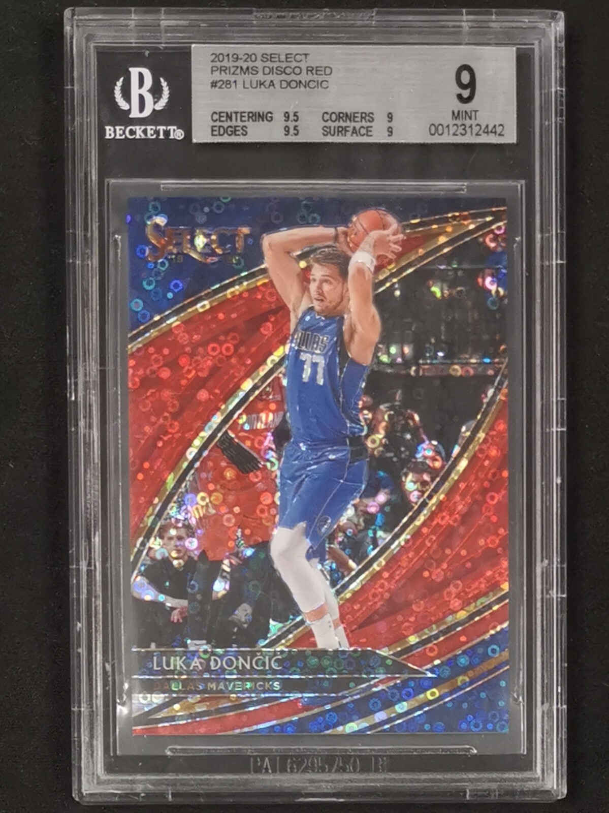 2019-20 Select Courtside Luka Doncic Red Disco 37/49 #281 BGS 9 MINT 2nd YEAR!!