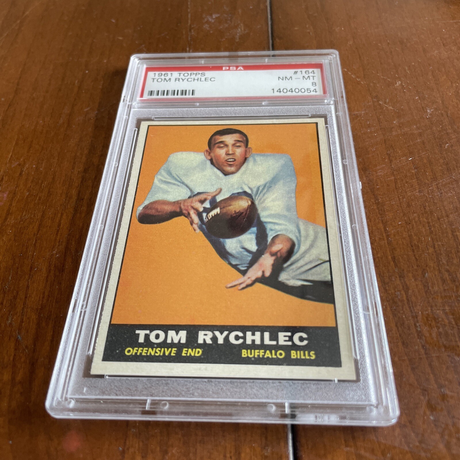 FB – 1961 Topps – #164 – Tom Rychlec – PSA 8 – NM-MT