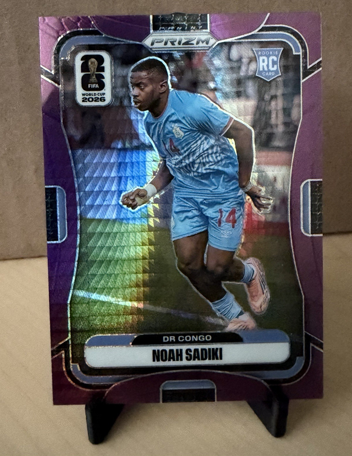 Panini 2026 Prizm FIFA World Cup Noah Sadiki Rookie /299 #462 DR Congo