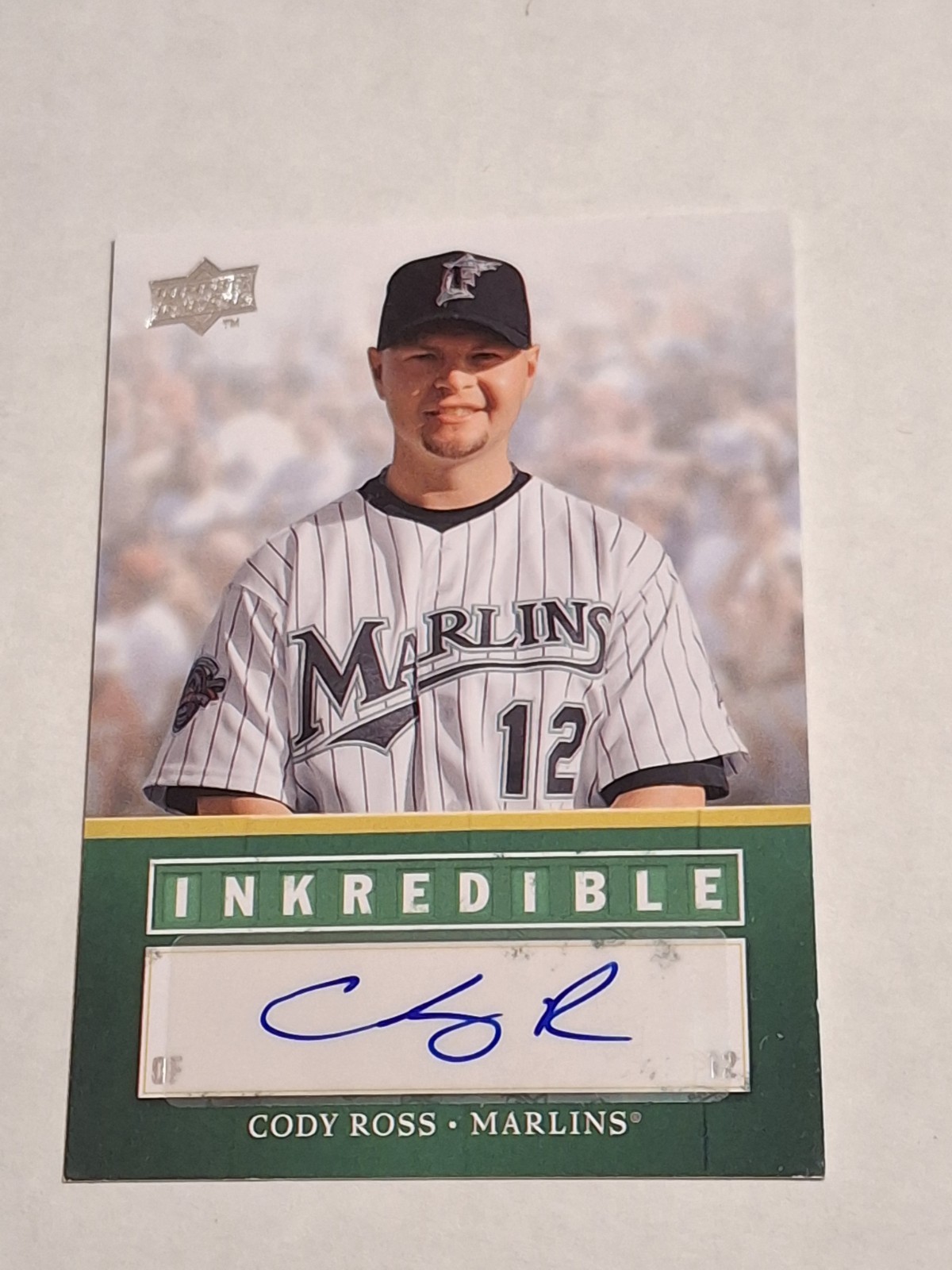 2008 CODY ROSS UPPER DECK AUTOGRAPHED AUTO BASEBALL CARD #INK-CR MARLINS GIANTS