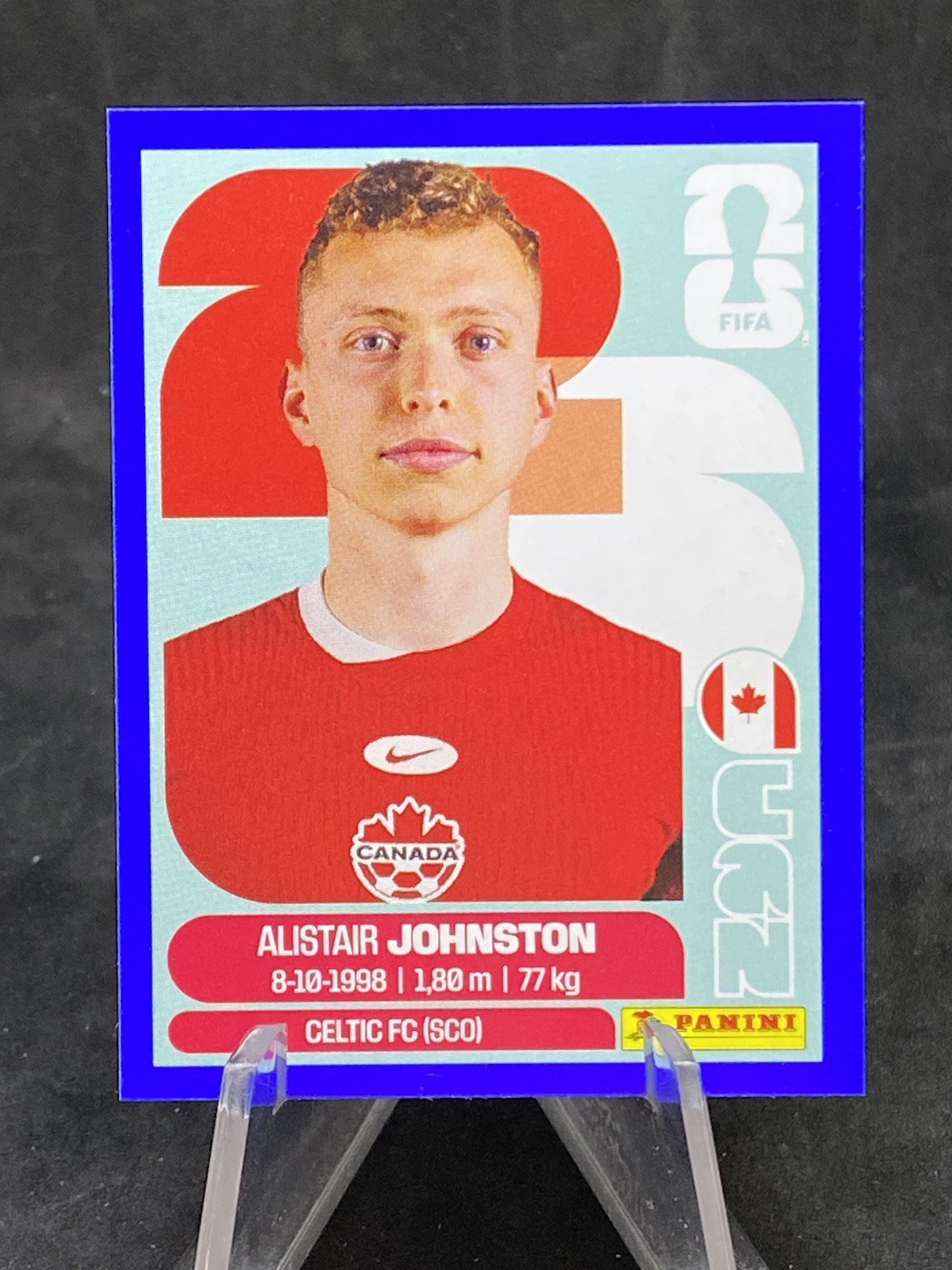 Alistair Johnston 2026 Panini World Cup FIFA Blue Border Sticker CAN4 Canada