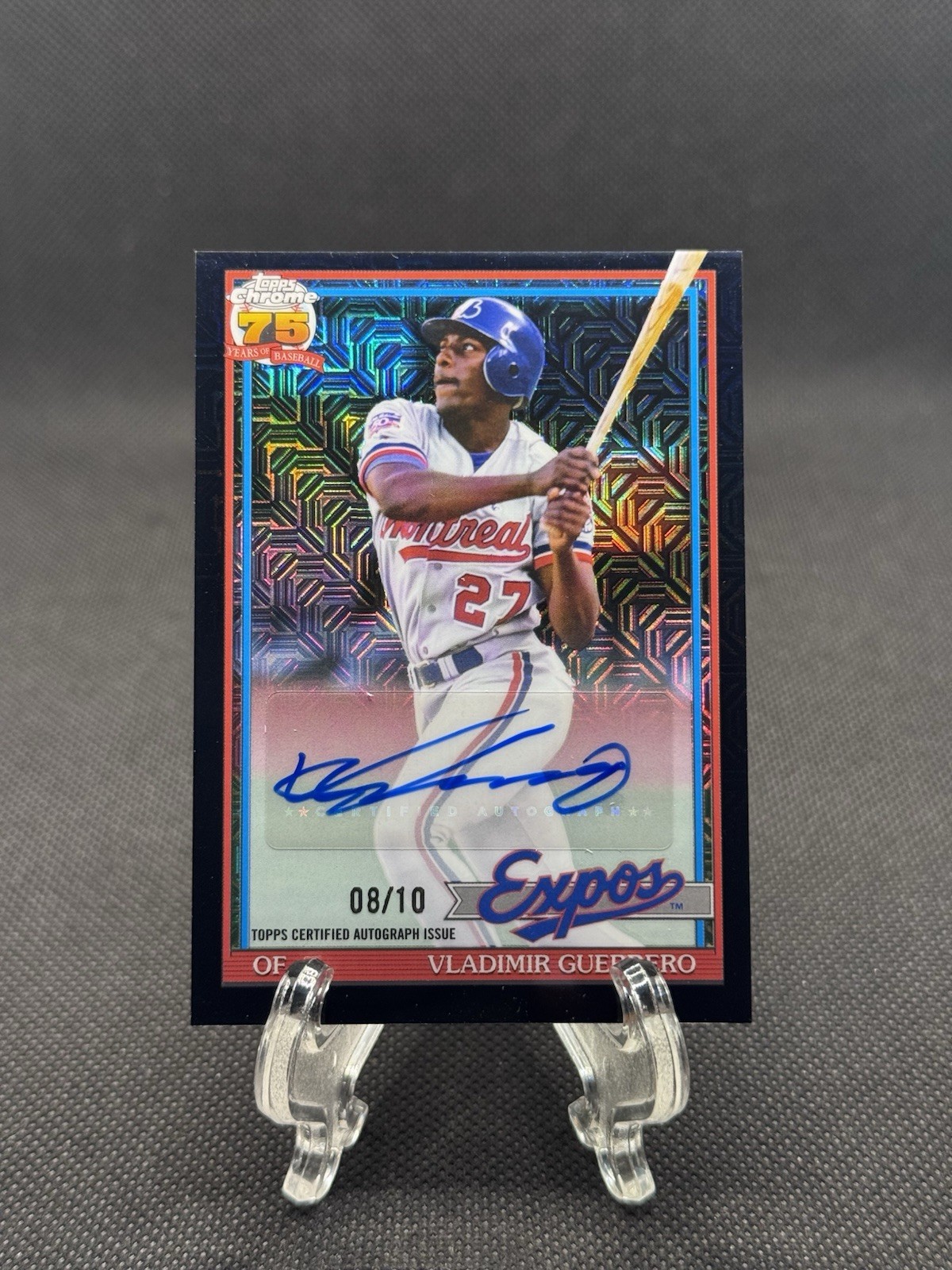 2026 Topps Vladimir Guerrero #91C-9 AUTO Silver Pack Black /10 Montreal Expos