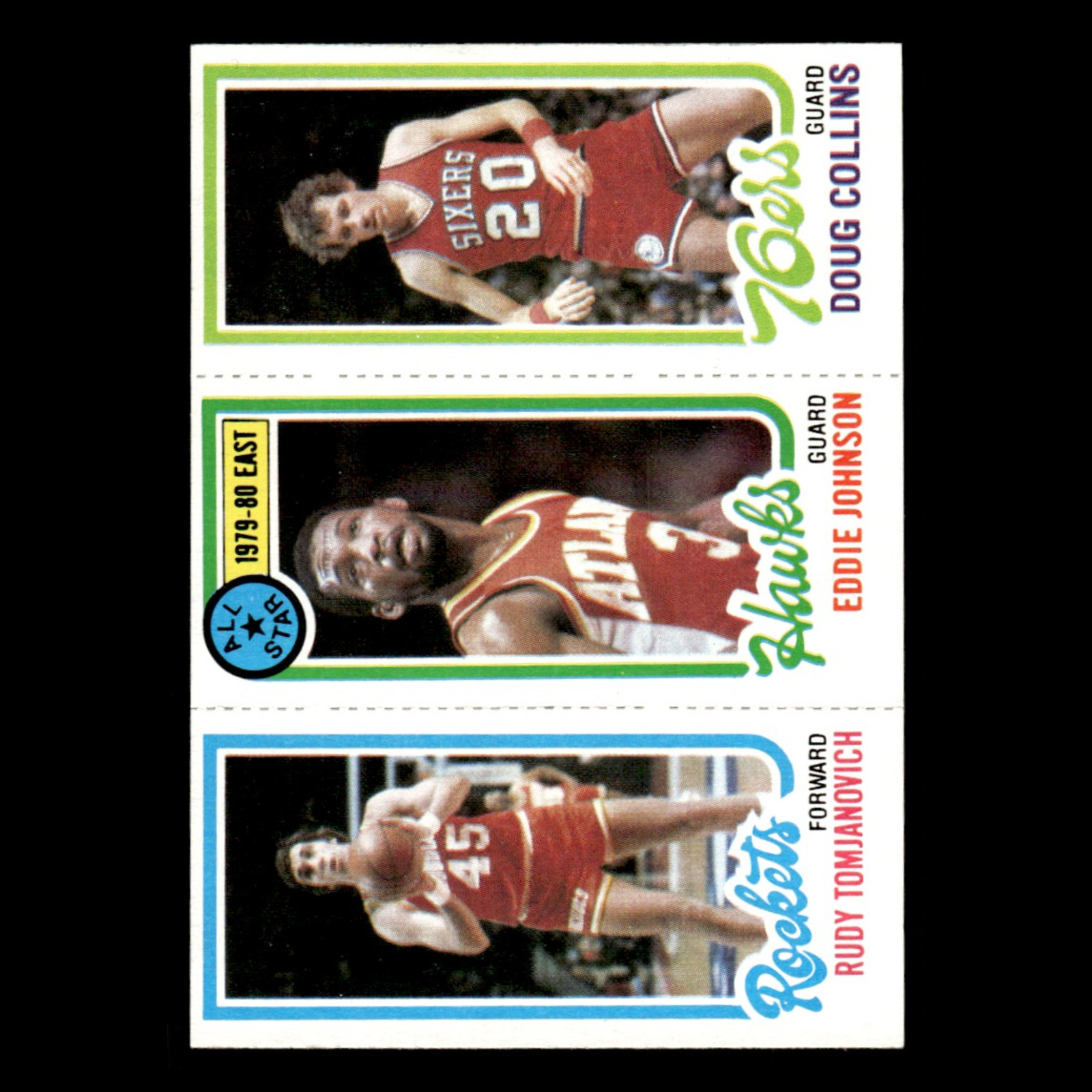 Doug Collins/Eddie Johnson/Rudy Tomjanovich #179/13/111 1980 Topps Basketball NM