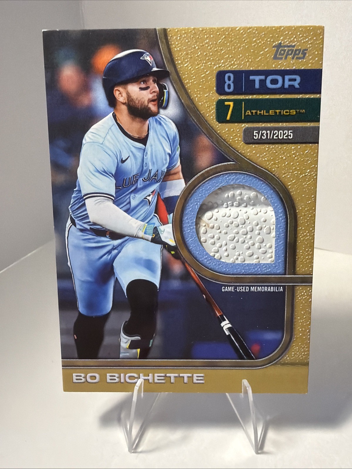 2026 Topps Series 2 Bo Bichette RTB-BB Rounding the Bases Relic /50 Gold 5/31/25