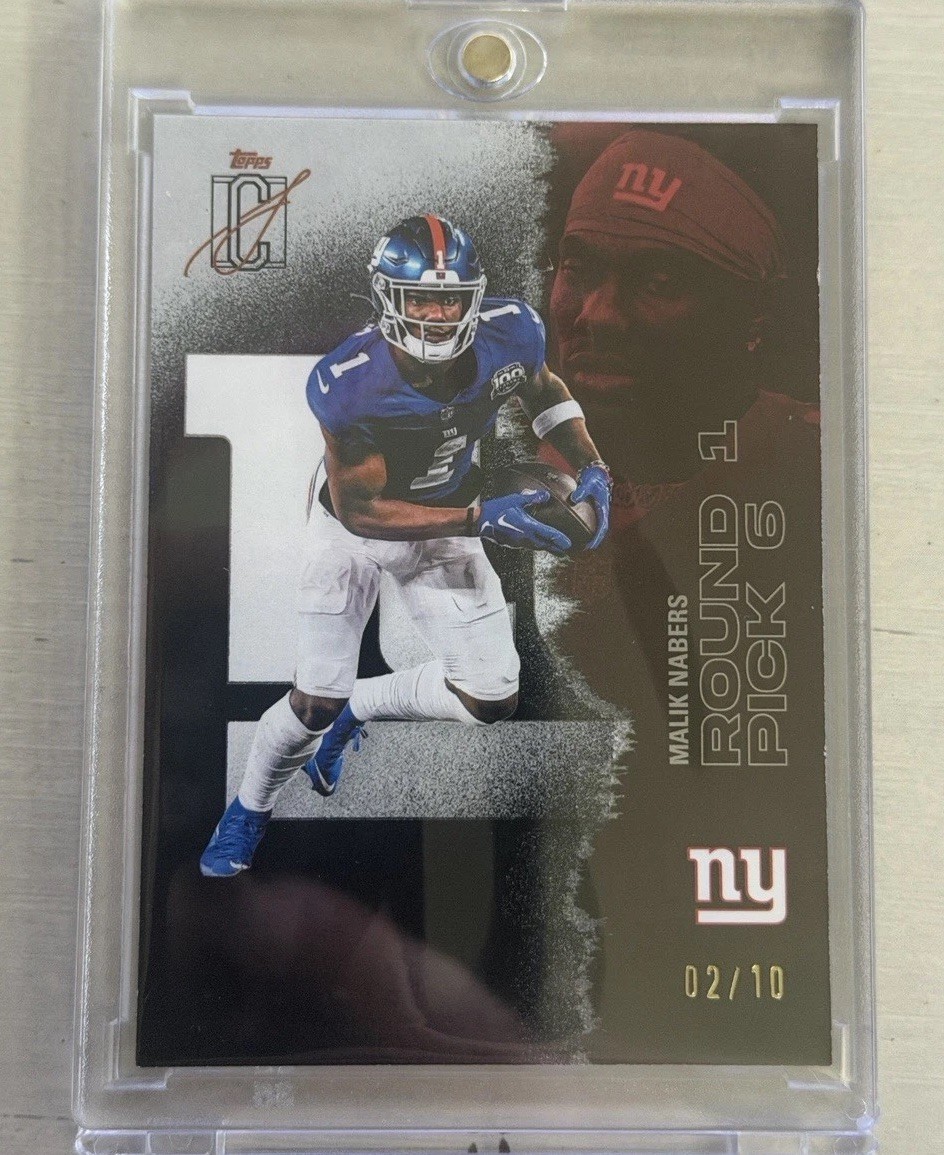 Topps 2025 Signature Class Malik Nabers Giants /10