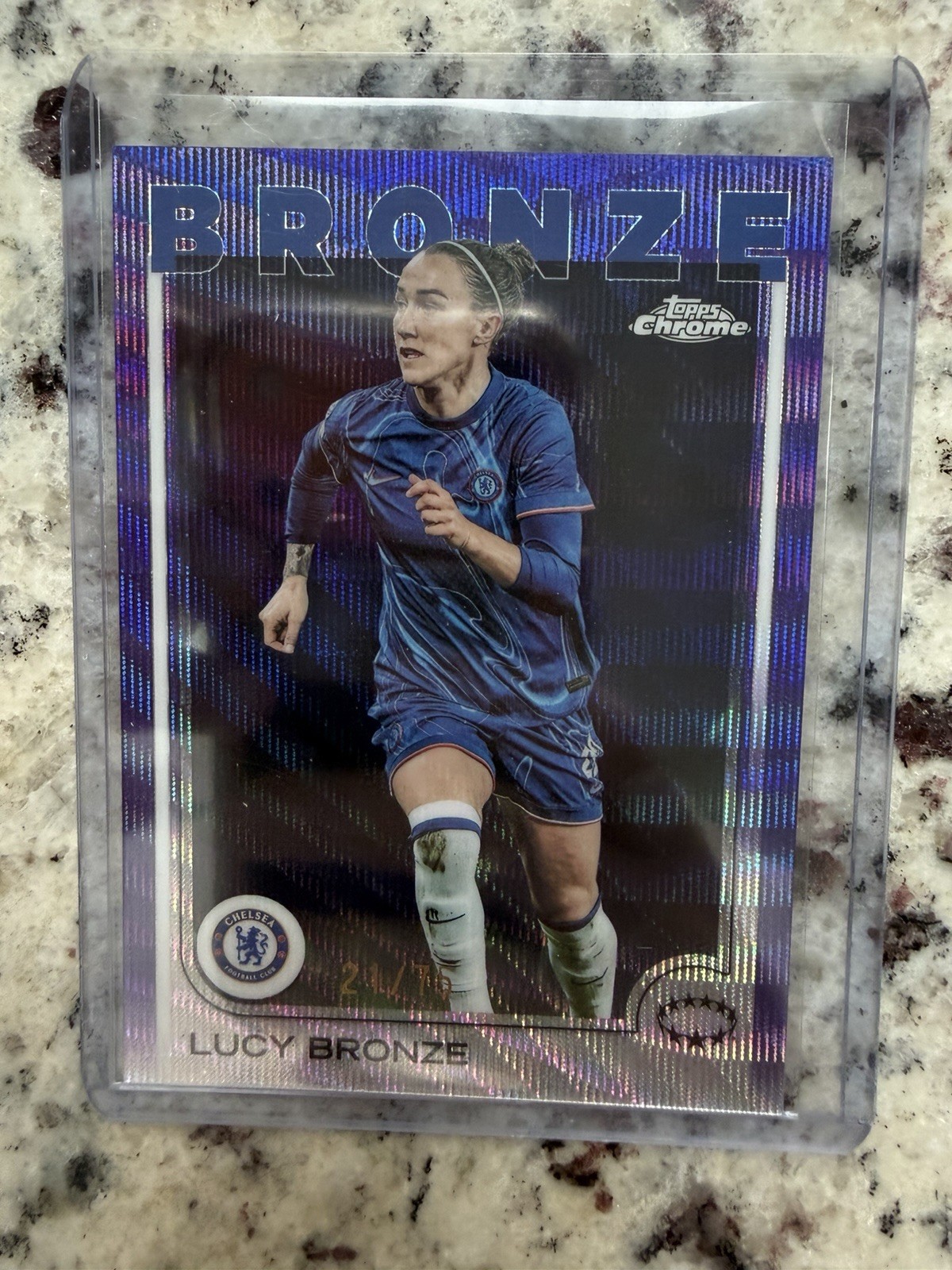 Lucy Bronze 2025 Topps Chrome Purple Wave Refractor /75