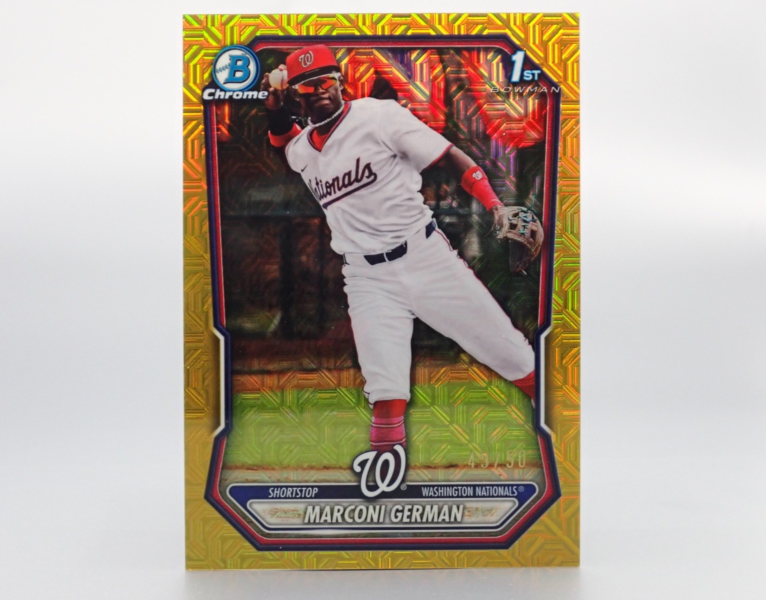 2026 Bowman Baseball Marconi German Gold Mojo Refractor 49/50 1st BCP-100