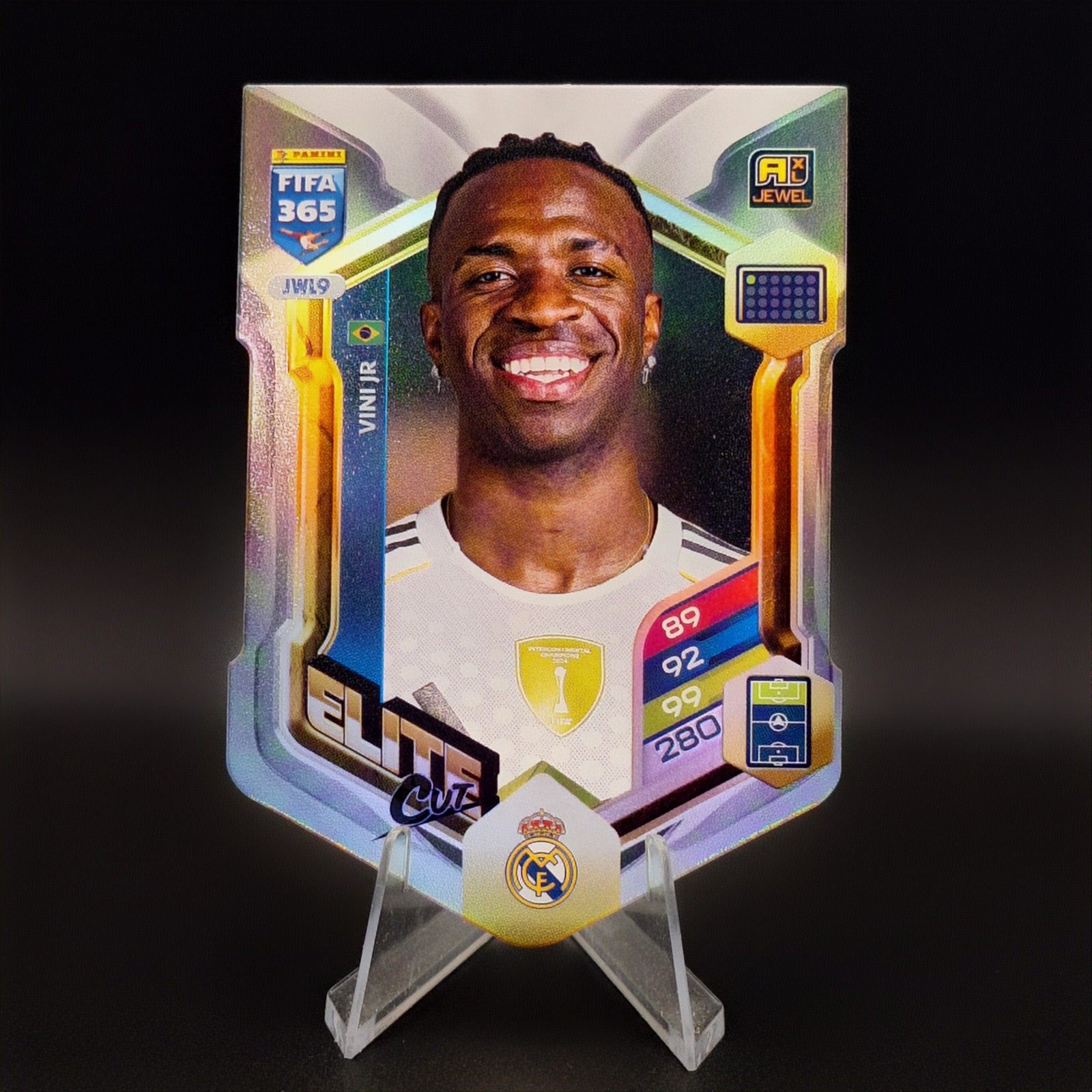 2025-26 Panini Adrenalyn XL Vini Jr Elite Cut Jewel Foil #JWL9 Real Madrid Spain