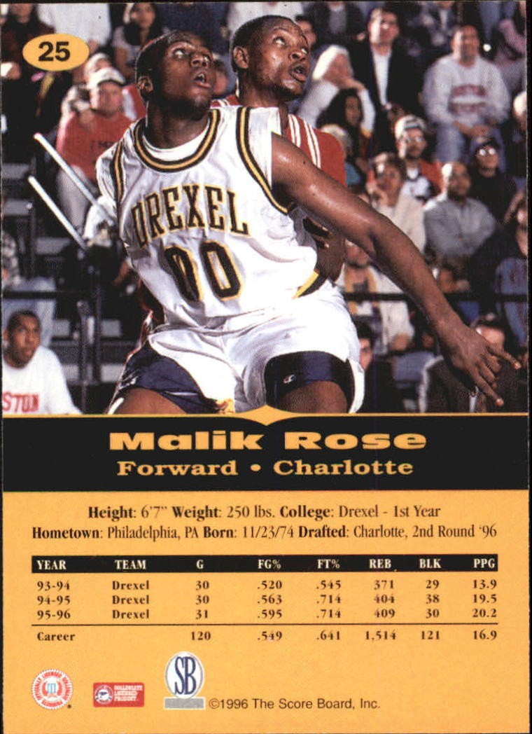 1996-97 Score Board All Sport PPF #25 Malik Rose