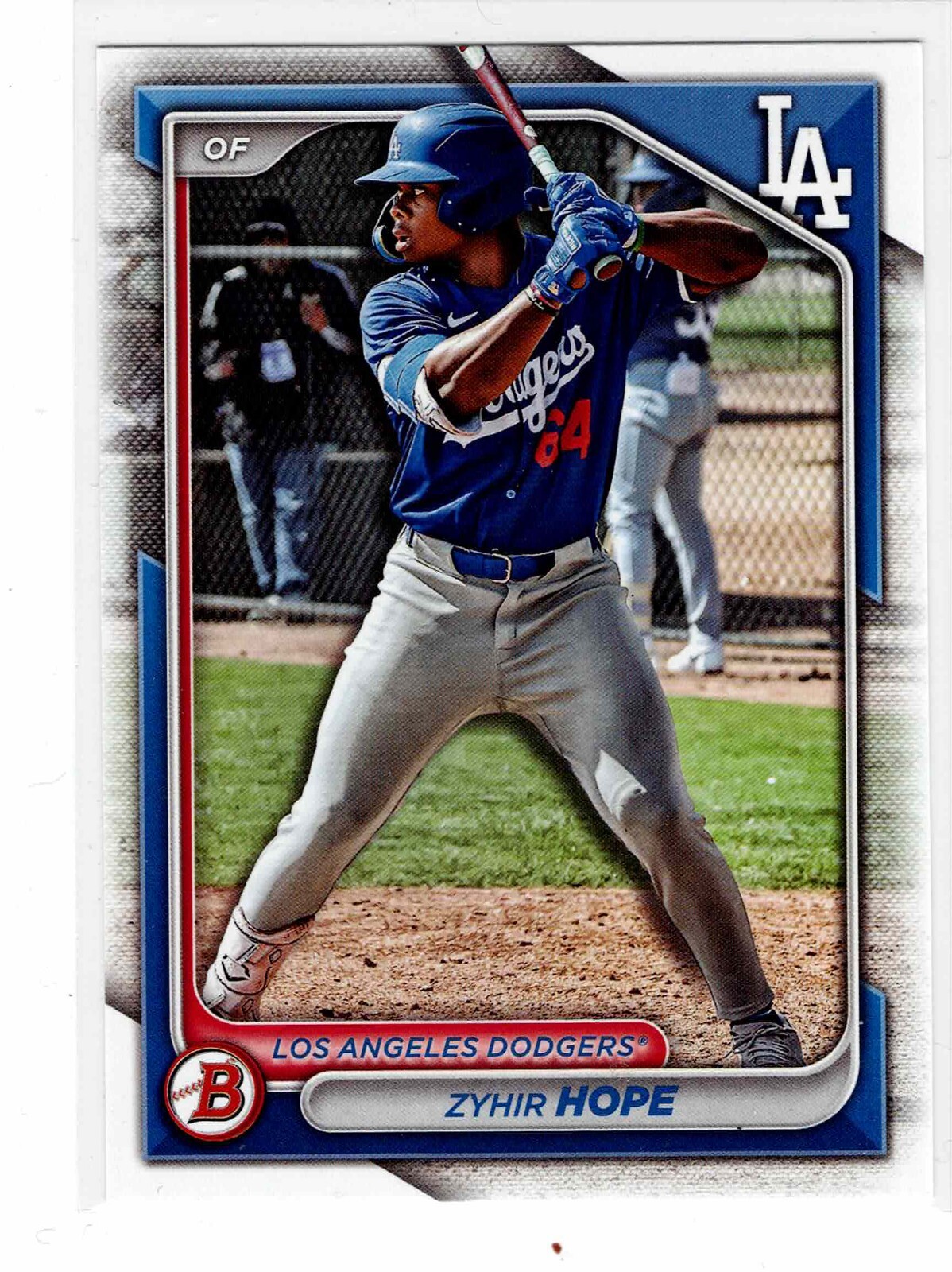 Zyhir Hope Los Angeles Dodgers 2024 Bowman Draft 1st Bowman