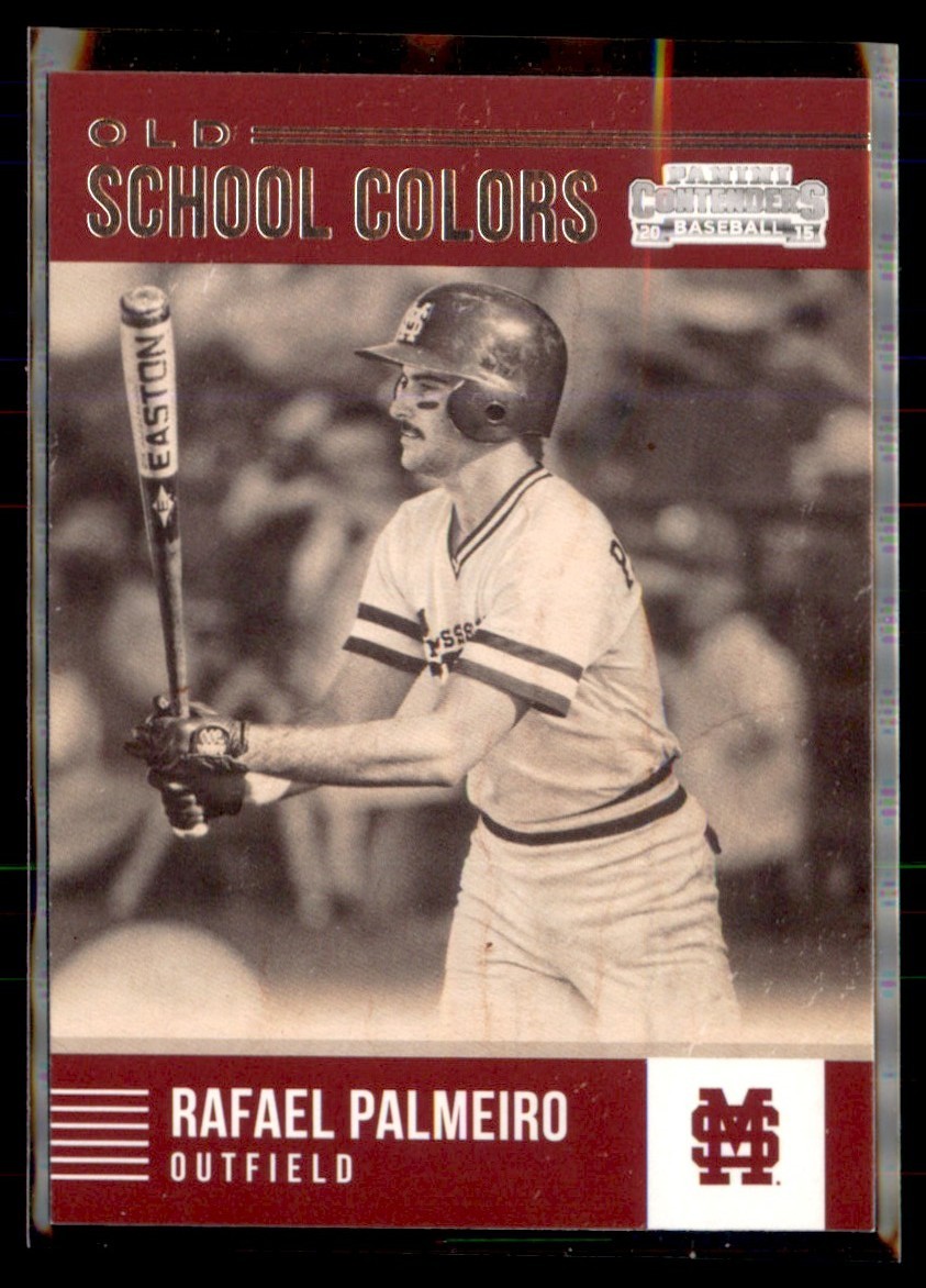 2015 Panini Contenders Old School Colors Rafael Palmeiro Mississippi State