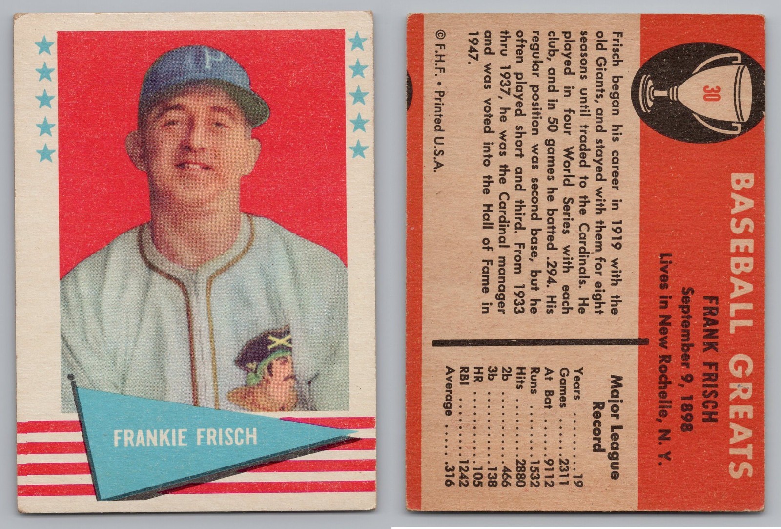 JACK SPIKES 1962 Vintage Fleer #23 Dallas Texans