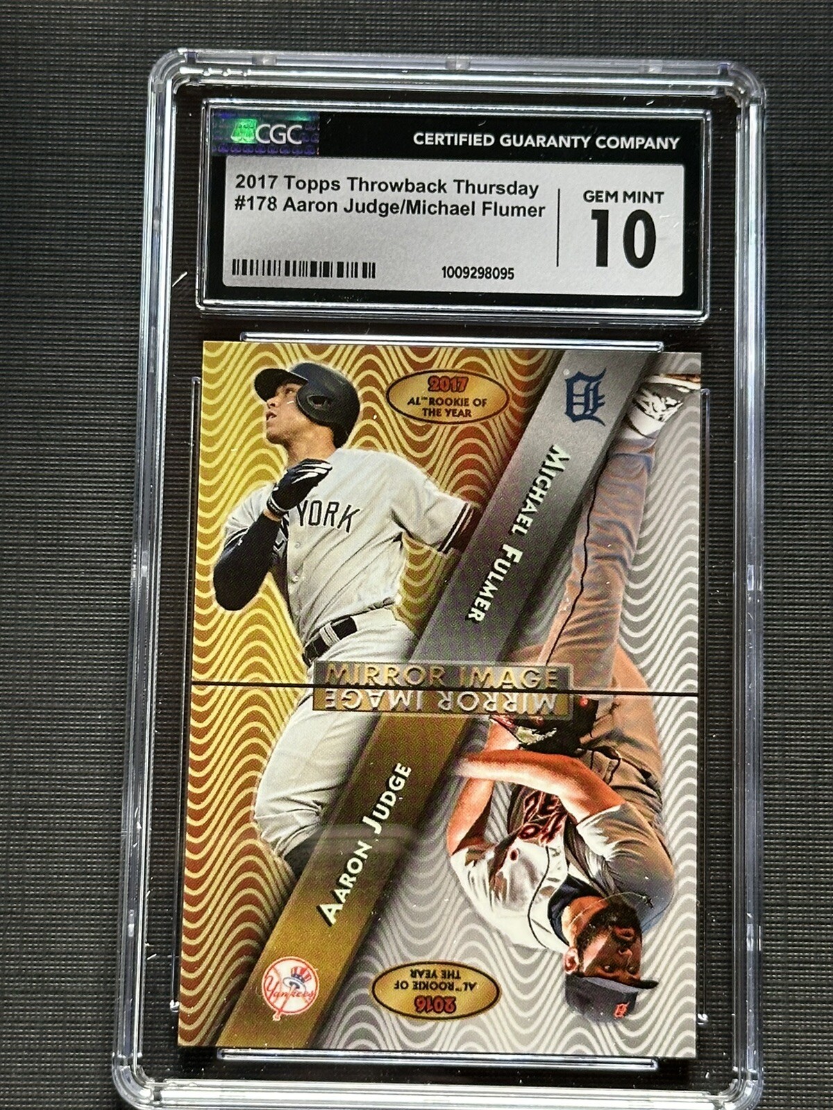 2017 Topps Throwback Thursday 178 Aaron Judge Michael Fulmer CGC 10 GEM MINT