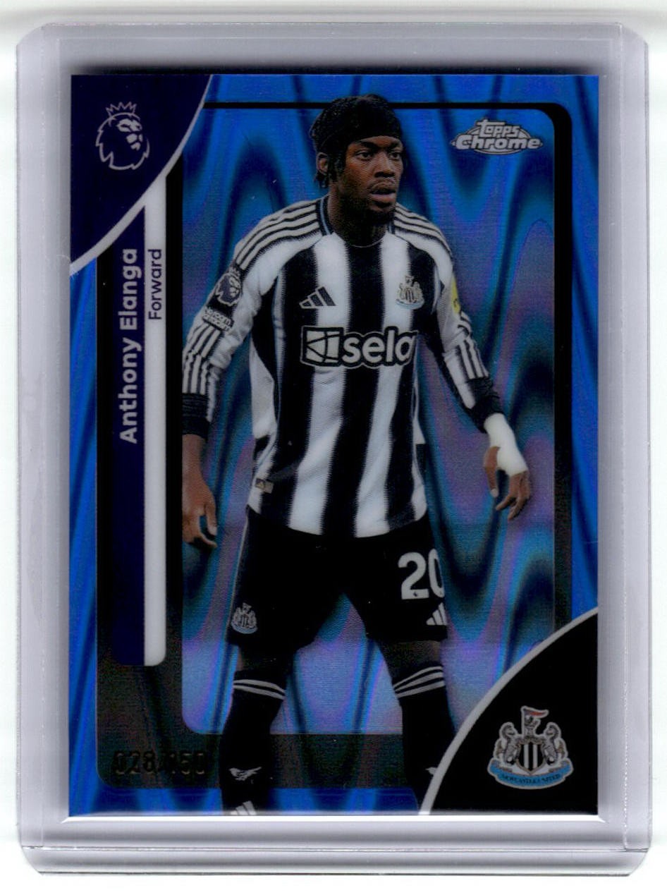 2025-26 Topps Chrome Premier League Anthony Elanga Blue RayWave #/150