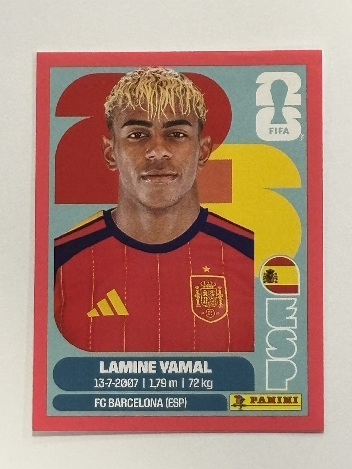 Lamine Yamal Fuchsia (Pink) Parallel Sticker (Costco exclusive) World Cup 2026