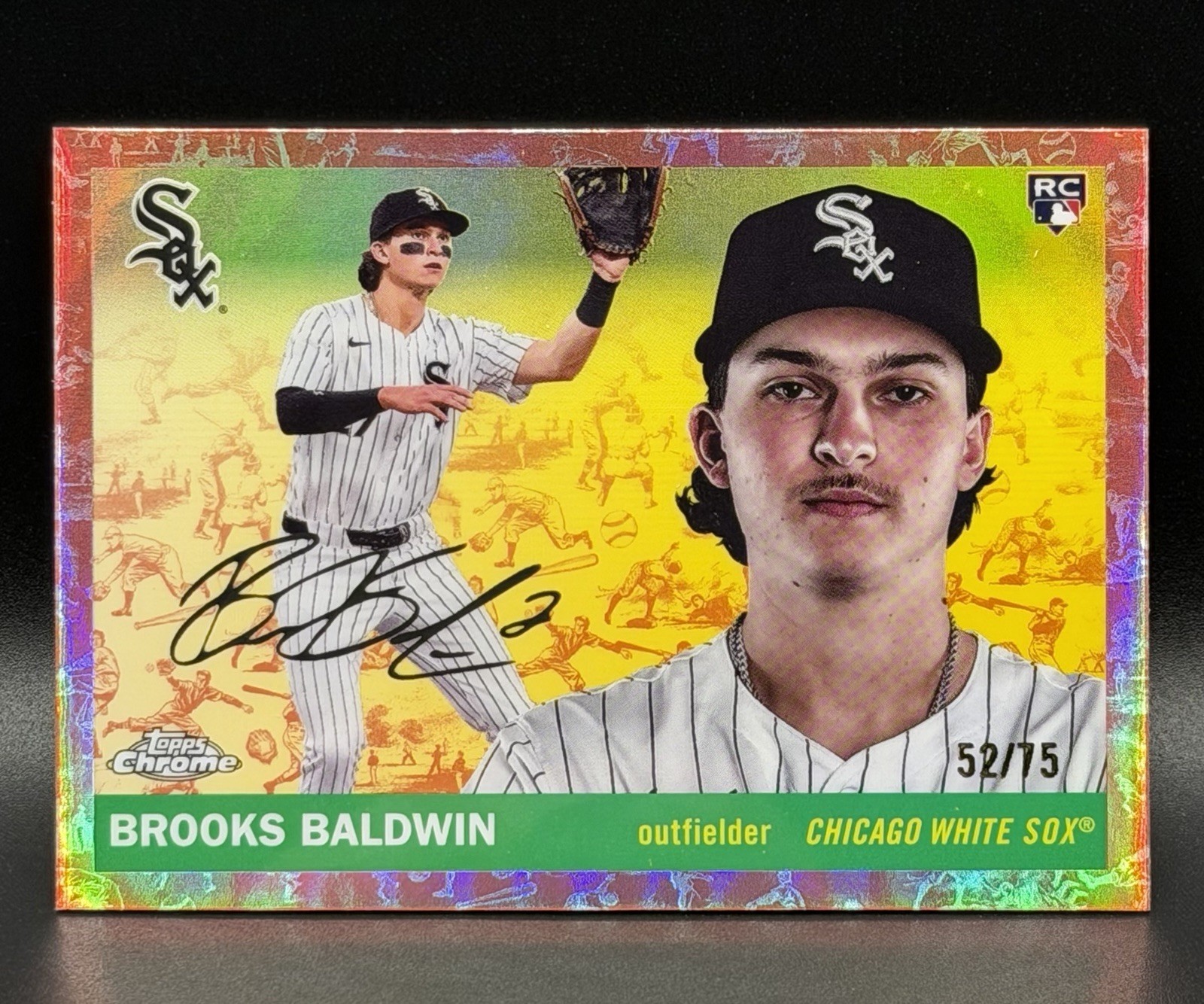 BROOKS BALDWIN 2025 TOPPS CHROME PLATINUM #252 TOILE CREAM ROSE GOLD RC 52/75