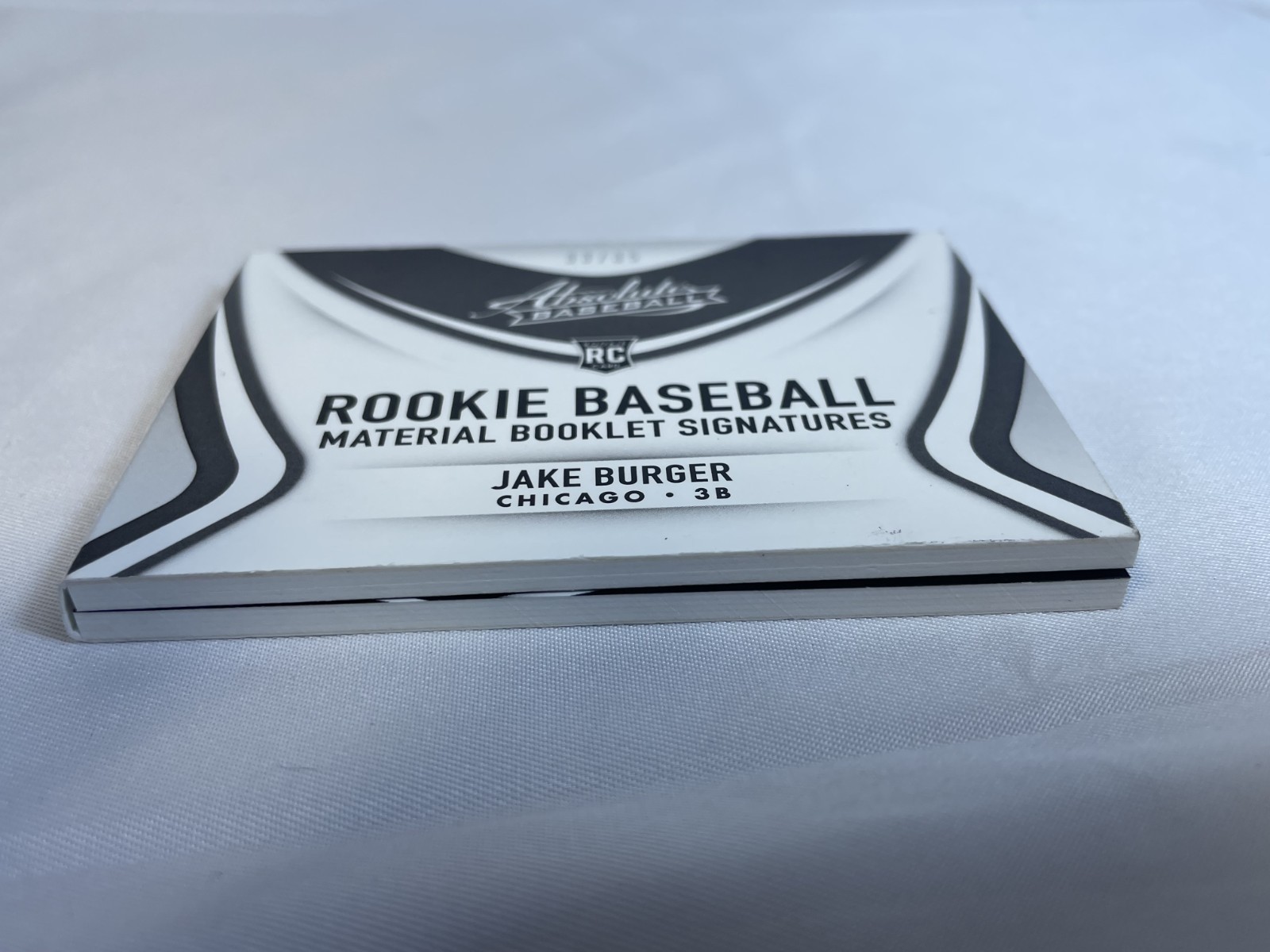 JAKE BURGER 2022 ABSOLUTE BASEBALL ROOKIE MATERIAL BOOKLET SIGNATURE /35 CHICAGO