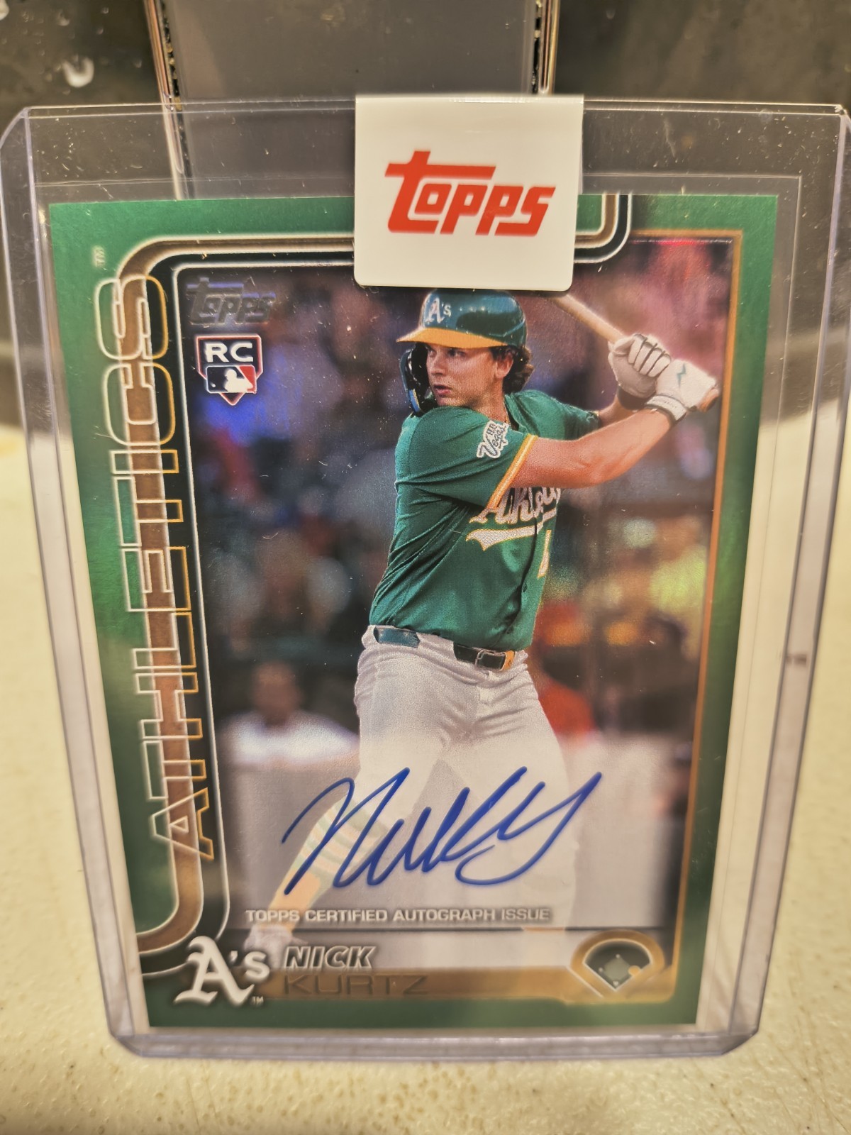 Nick Kurtz RC 2025 Topps Auto Green Refractor #92/99 #US201 Includes Redemption