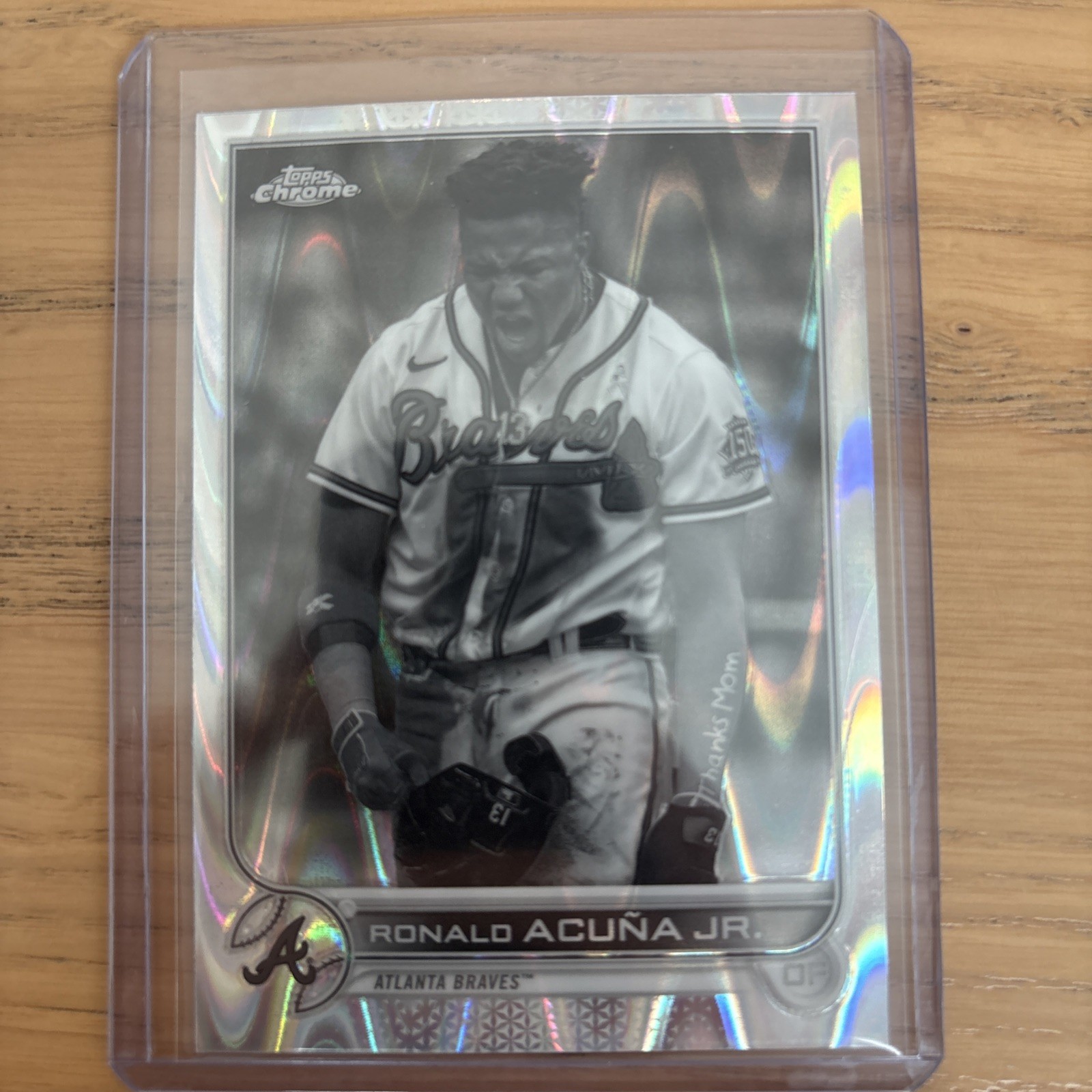 2022 Topps Chrome Ronald Acuña Jr Sepia Refractor Raywave Exclusive #165