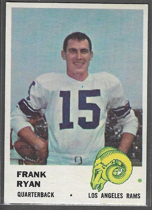 1961 Fleer #98 Frank Ryan (EX) Los Angeles Rams