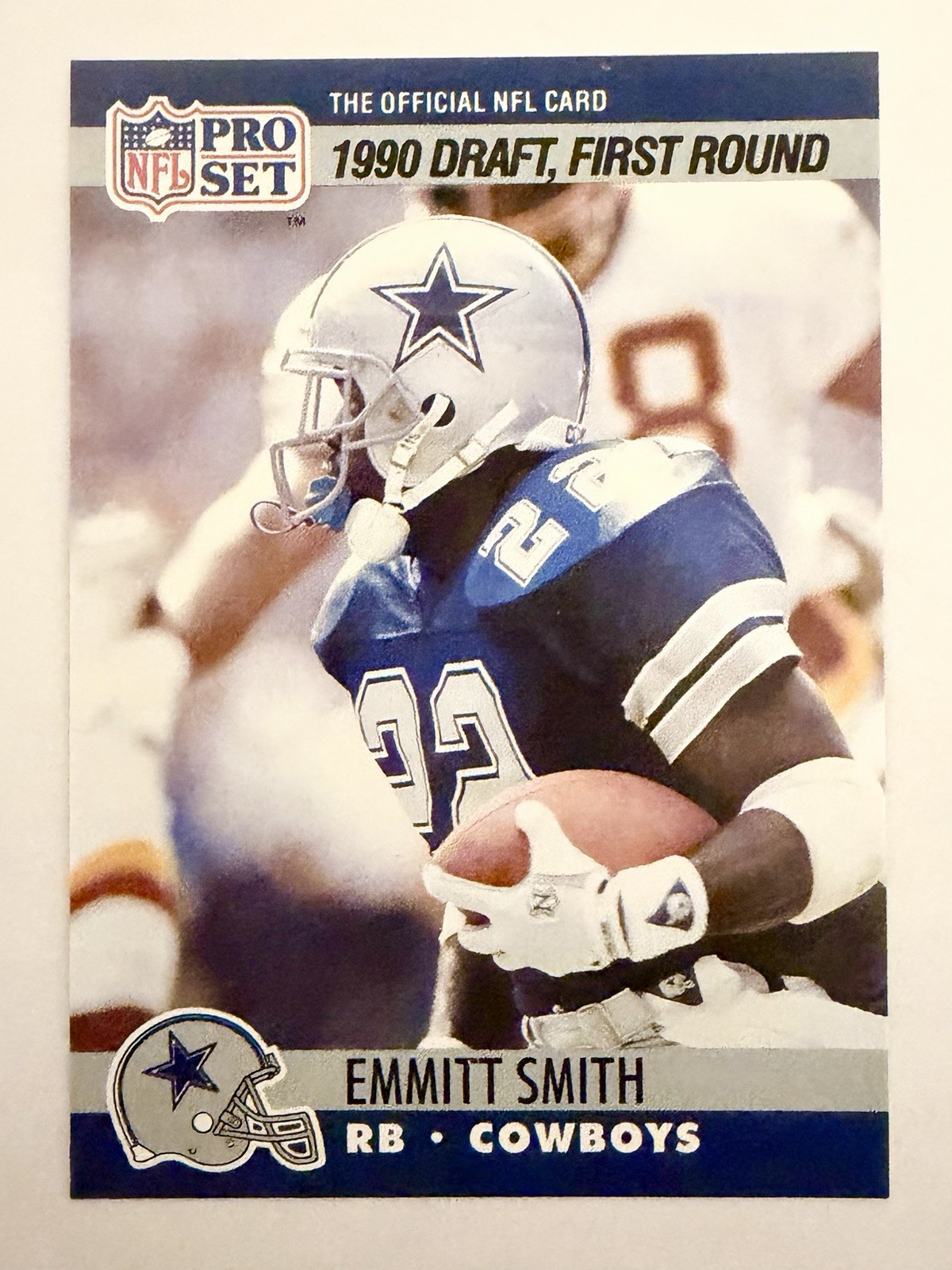 1990 NFL Pro Set #685 EMMITT SMITH Rookie Card RC Cowboys Draft First Round