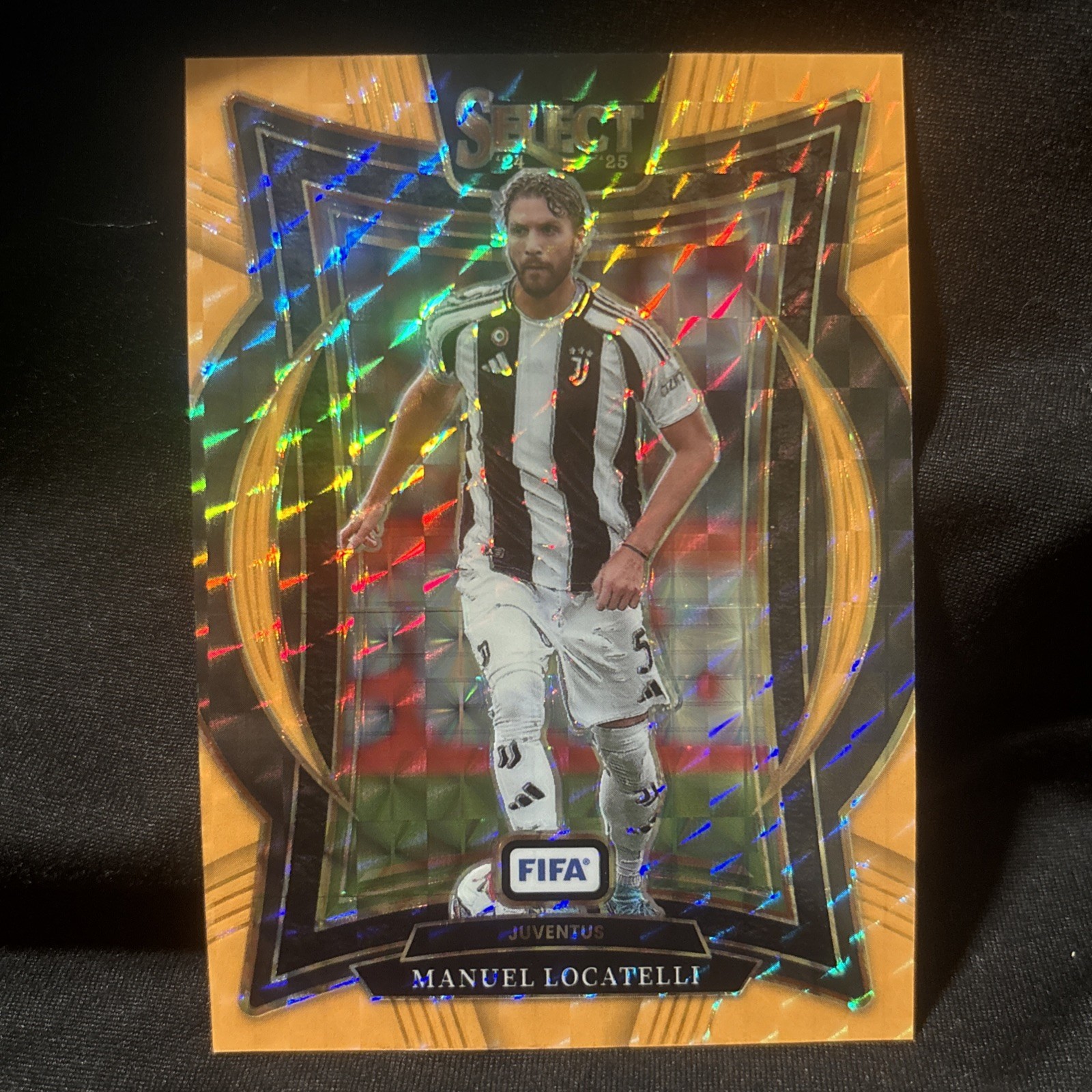 2024-25 Panini Select FIFA Terrace Manuel Locatelli #40 Orange Fluorescent /125