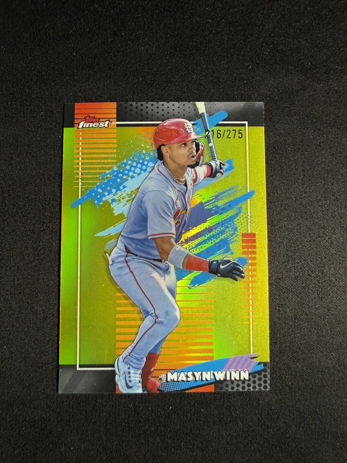 2026 Topps Finest Uncommon Yellow Refractor /275 Masyn Winn #174