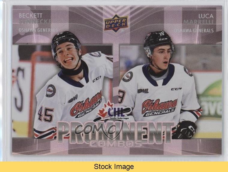 2024-25 Upper Deck CHL Prominent Combos Beckett Sennecke Luca Marrelli READ 1ib0