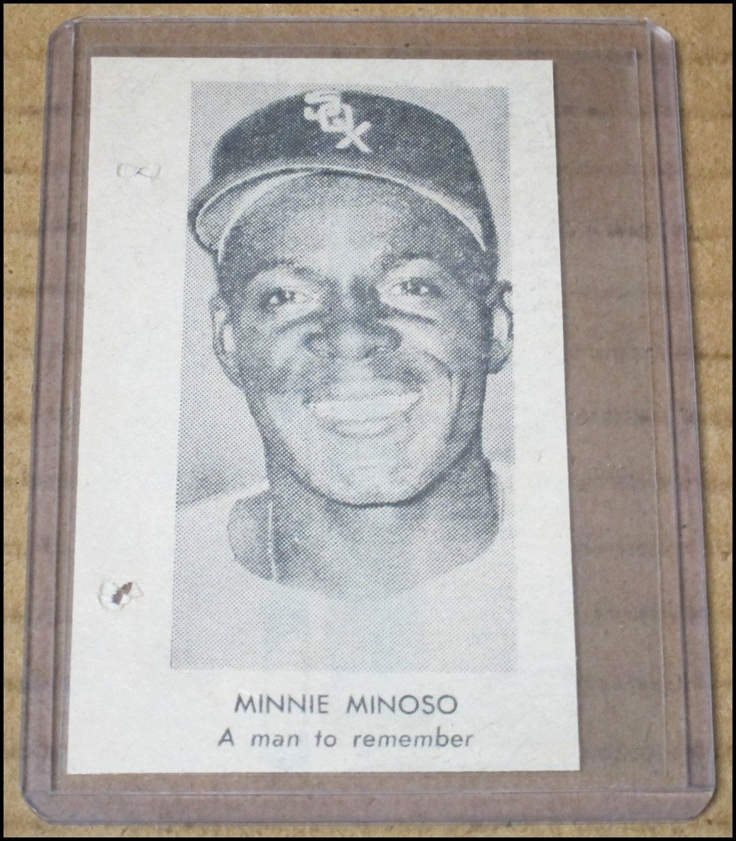 1969 Minnie Minoso Newspaper Clipping Pocket Photo 2″x3.5″ Chicago White Sox HOF