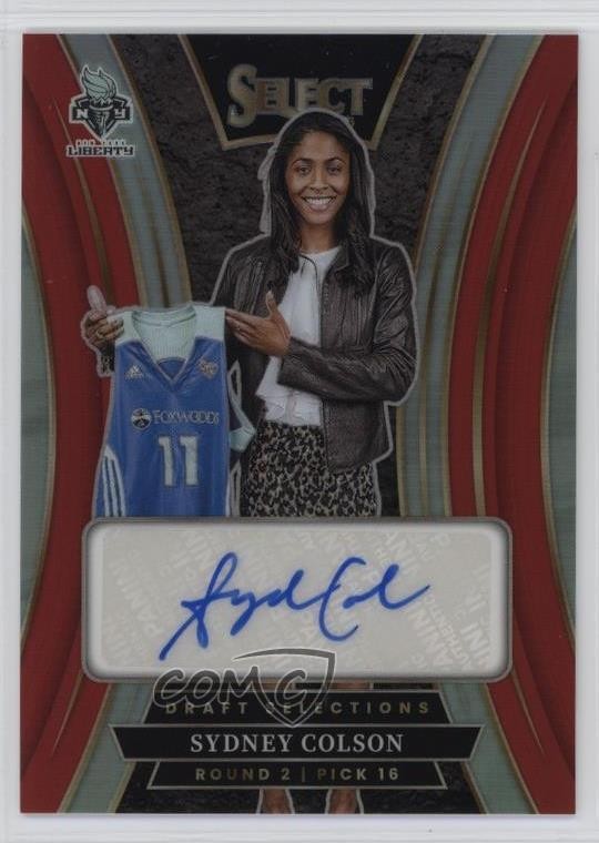 2025 Panini Select WNBA Red Prizm 73/99 Sydney Colson #DSS-SC Auto 1jb0