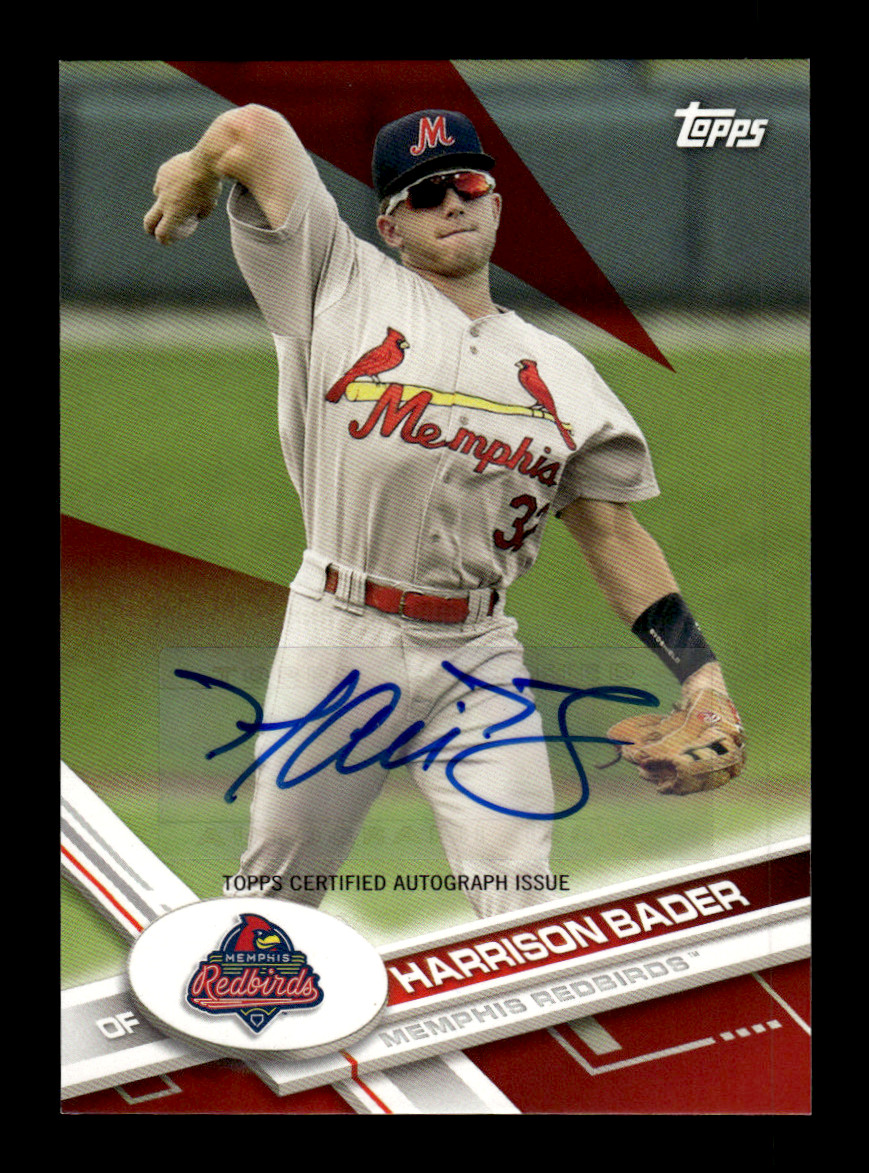 2017 Topps Pro Debut Harrison Bader #163 Autograph Red /10