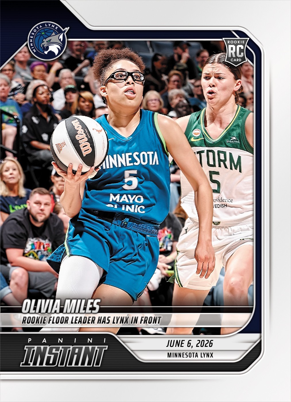 2026 Panini Instant WNBA #130 Olivia Miles Minnesota Lynx RC PRESALE