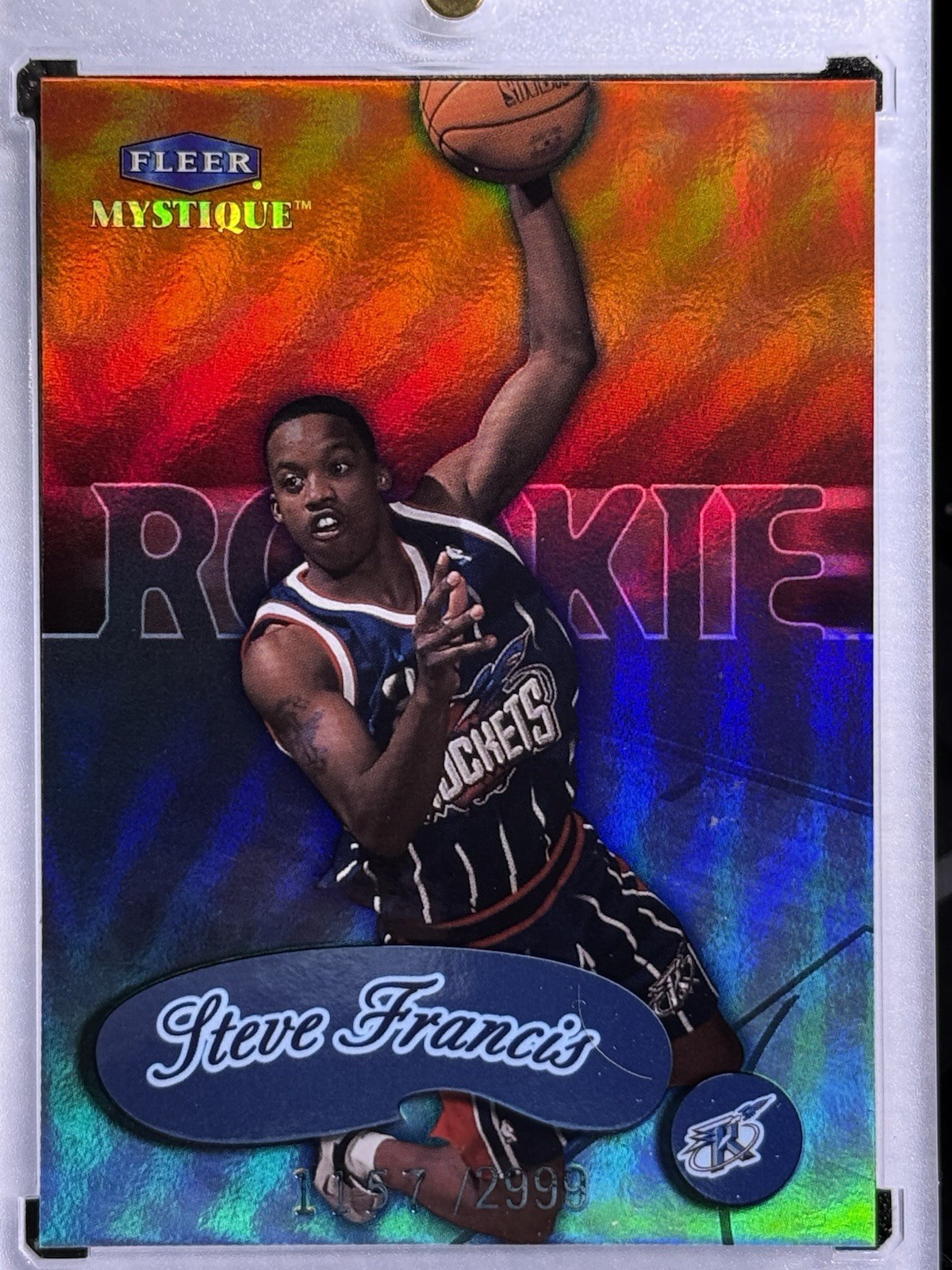 1999-00 FLEER MYSTIQUE #130 ROOKIE BLUE /2999 STEVE FRANCIS – *ROCKETS (RC)